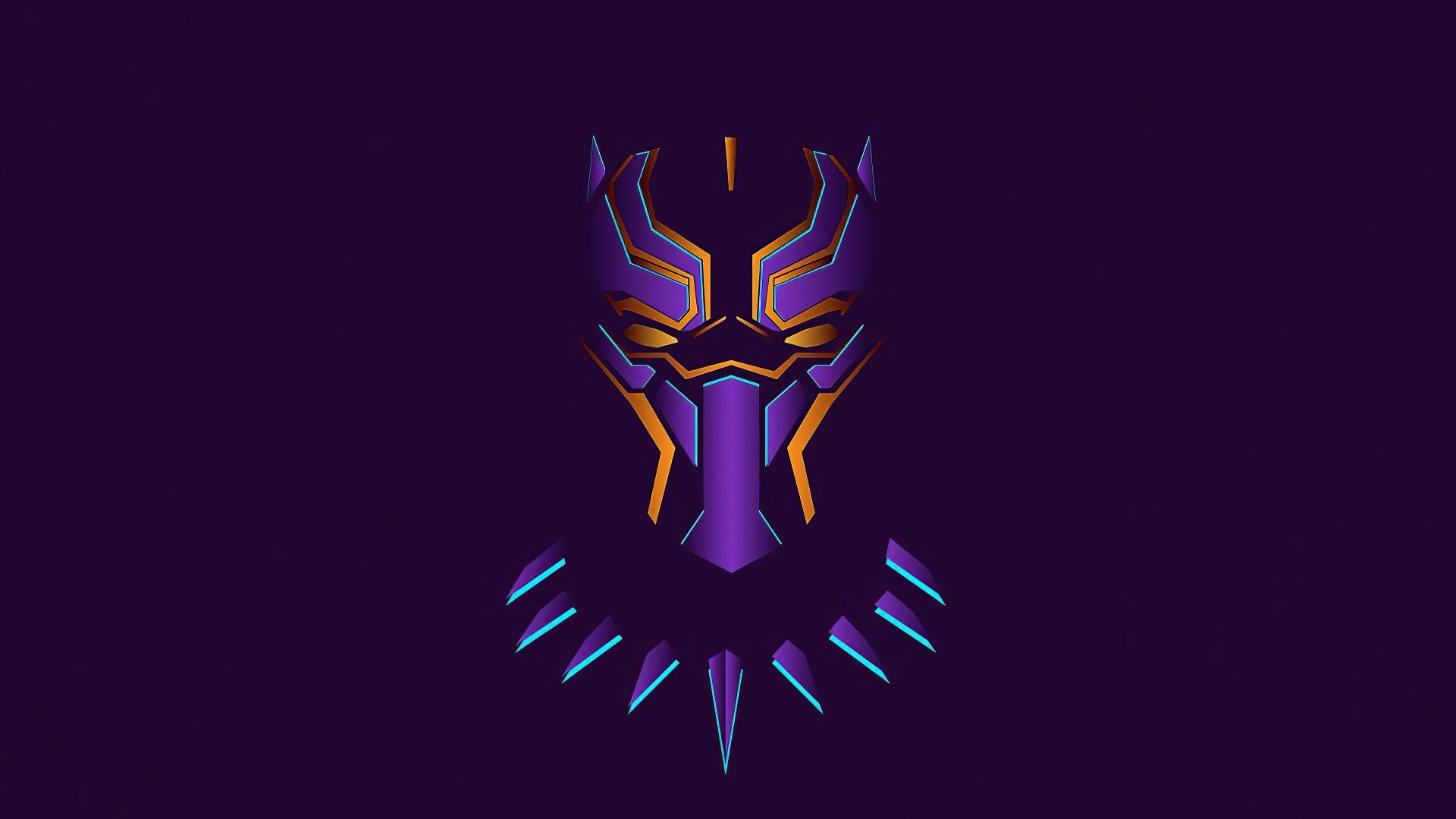 Maschera Black Panther minimalista, 1920x1080 Full HD, PC Desktop