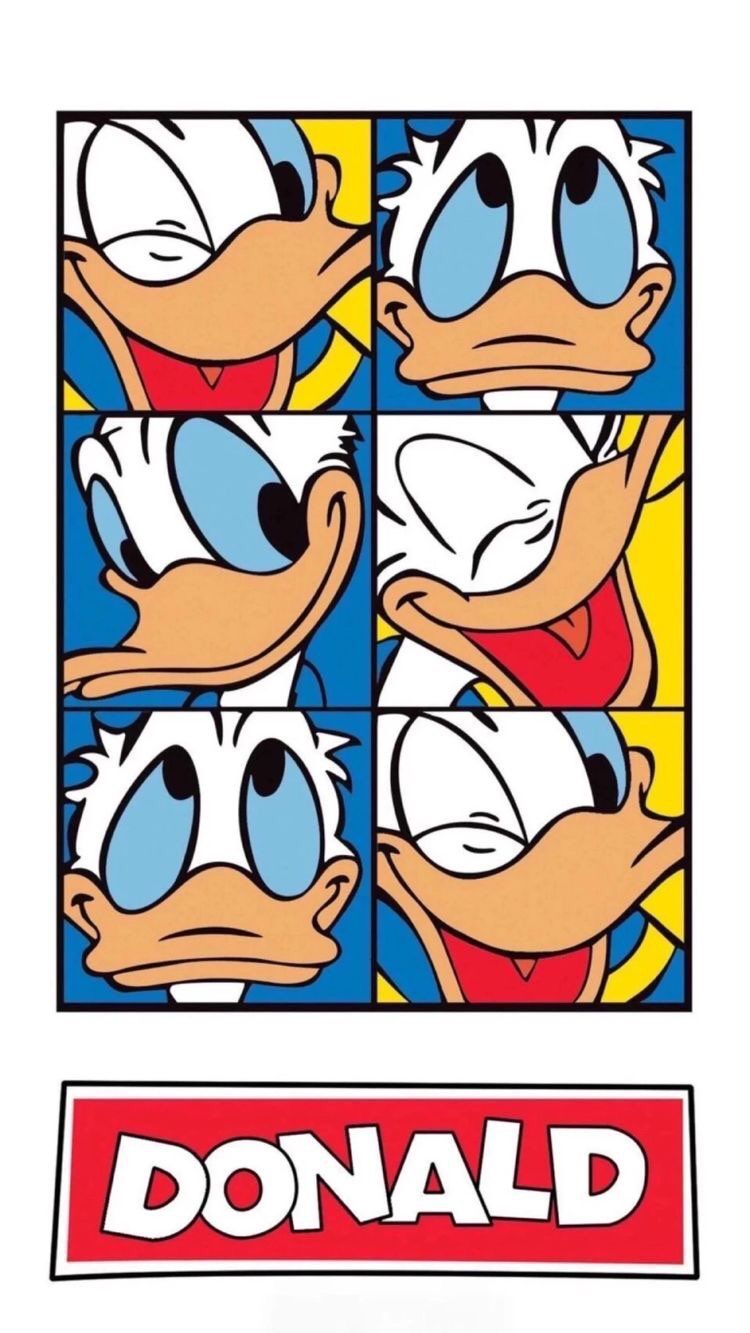 Paperino Disney pop art collage, 750x1333 Full HD Verticale, iPhone