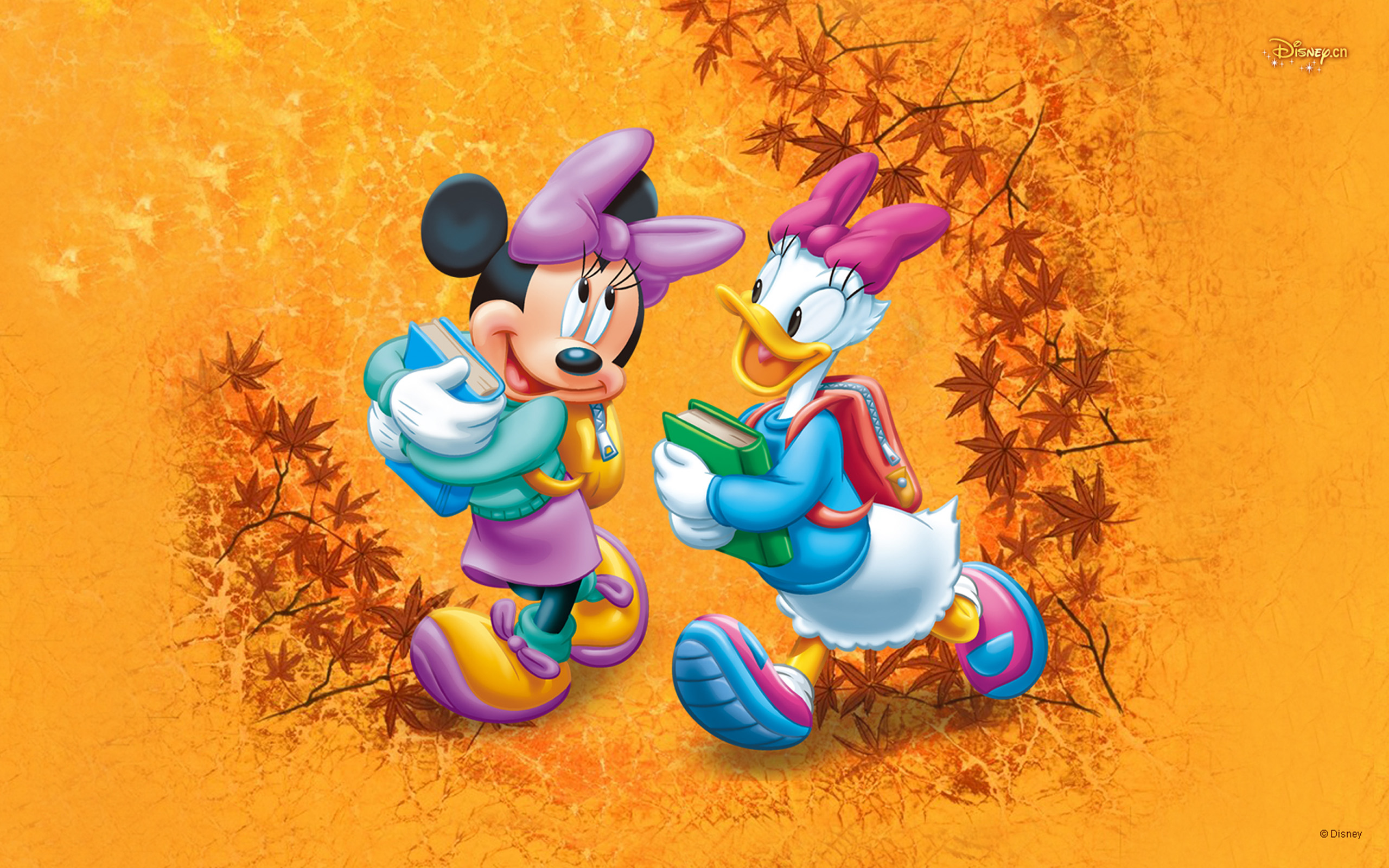 Minnie e Paperina con libri, 2560x1600 2K+, MacBook Pro