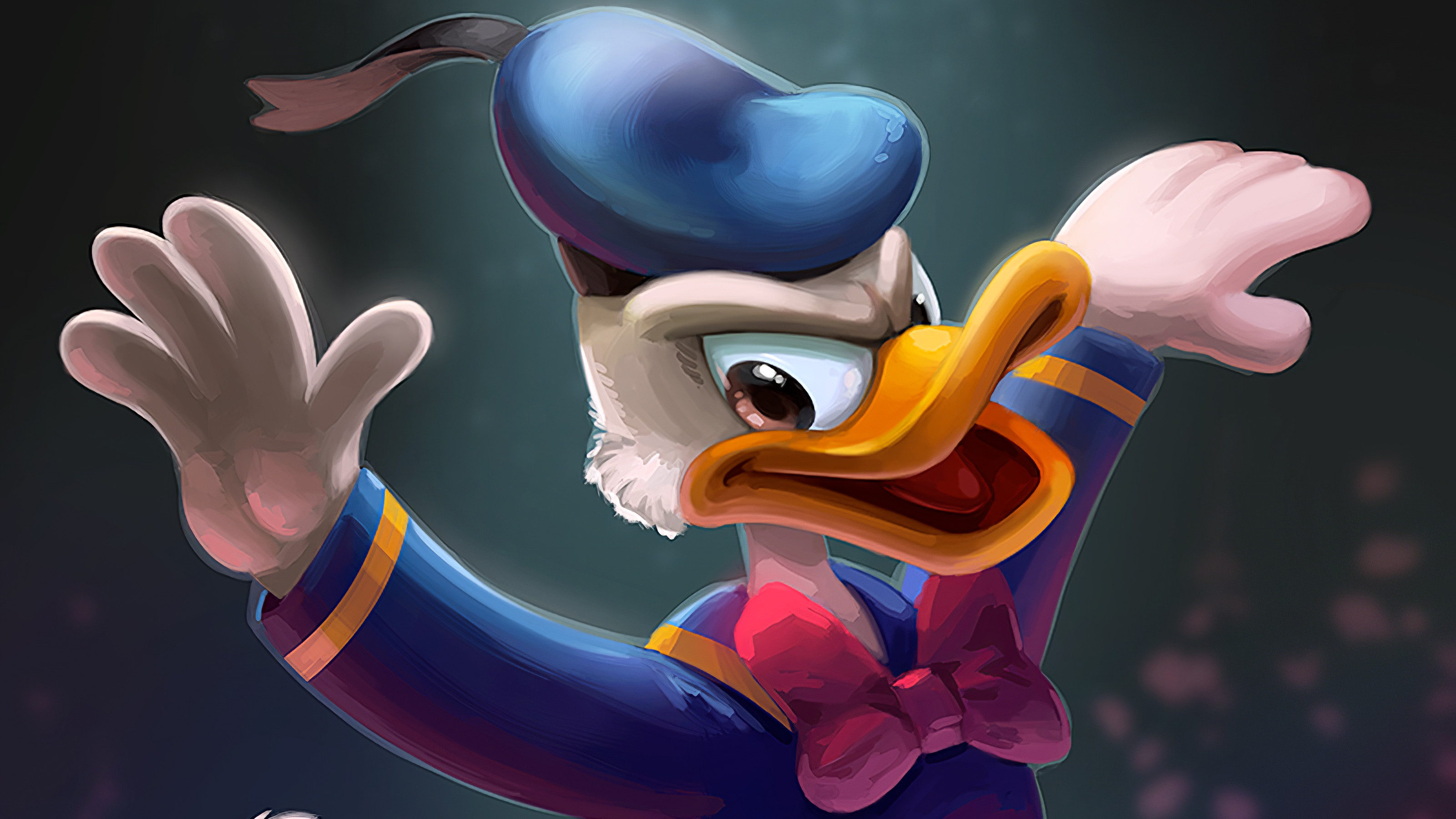 Paperino Disney espressione sorpresa, classici d'animazione, 3200x1800 2K, PC