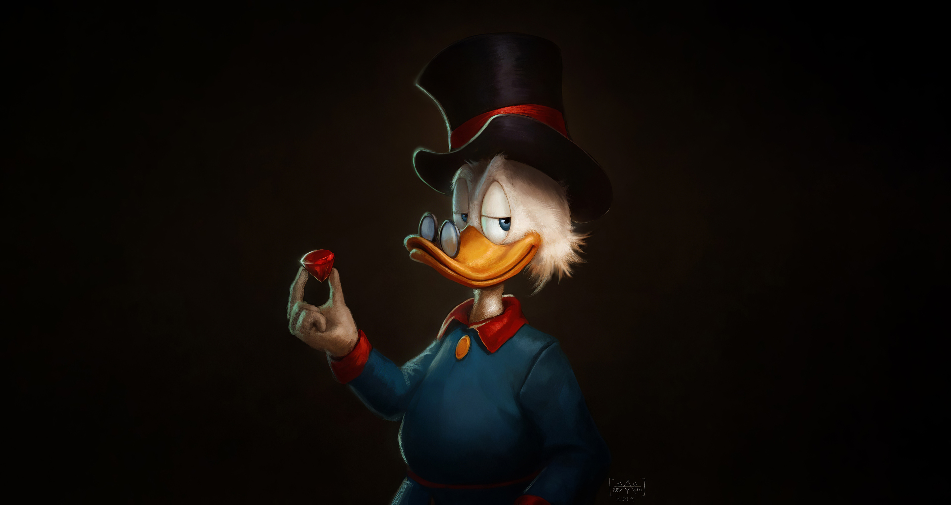 Paperon de' Paperoni con moneta, 3840x2040 4K, Desktop 4K