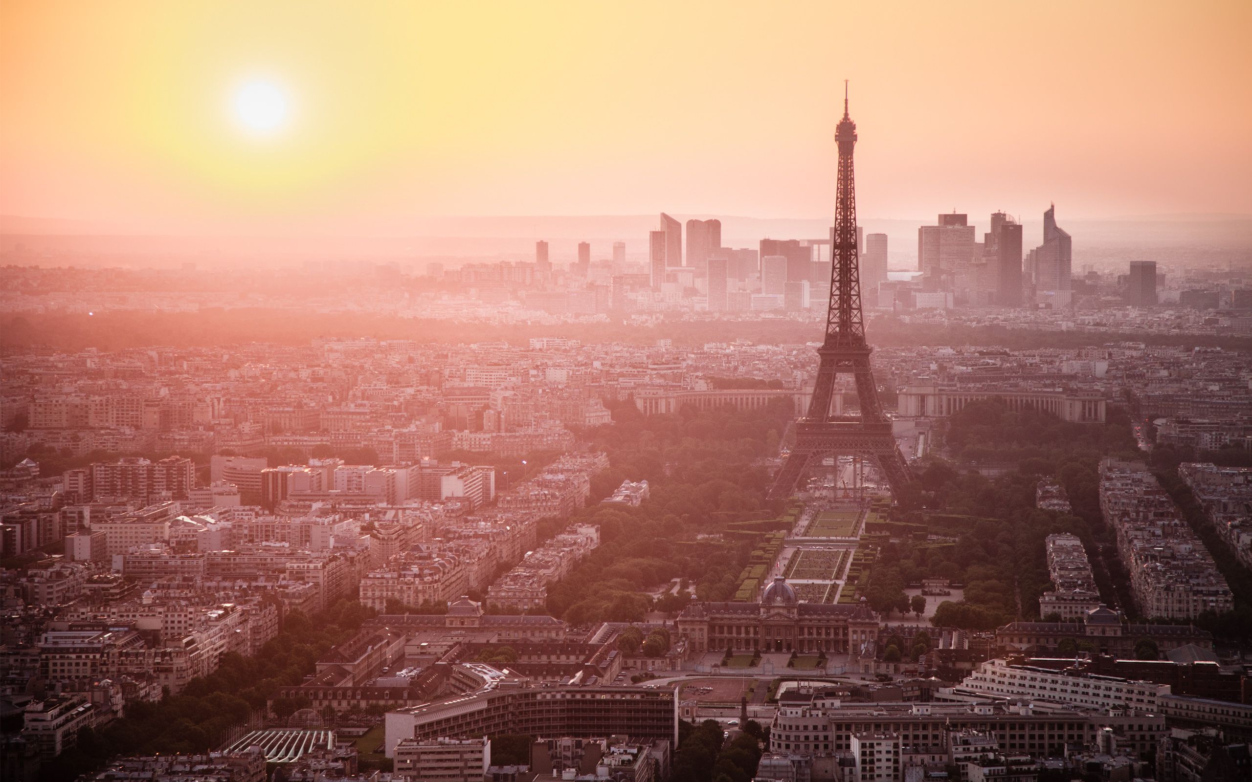 Torre Eiffel skyline Parigi tramonto, 2560x1600 2K+, PC