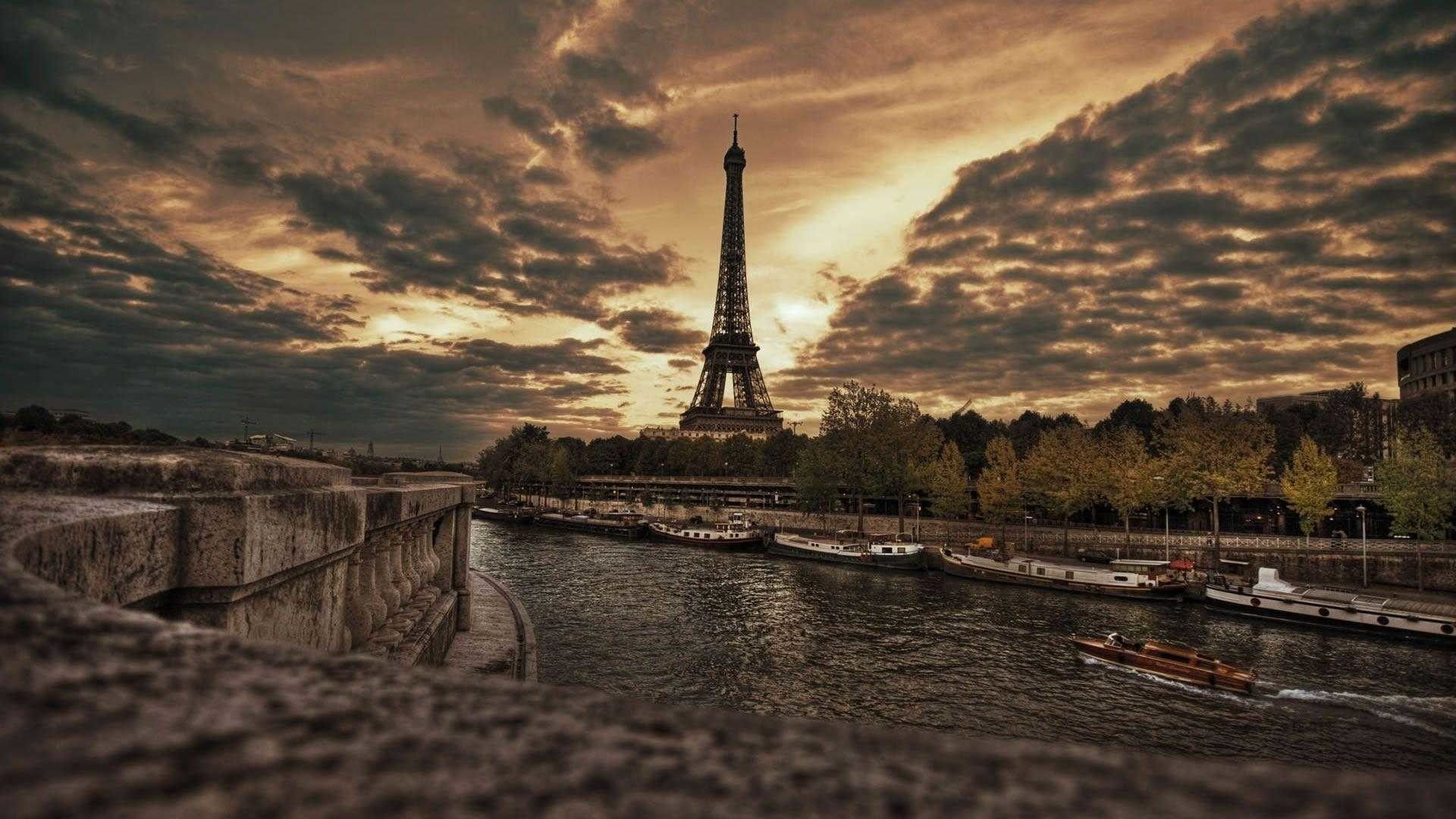 Torre Eiffel al tramonto, 1920x1080 Full HD 1080p, PC