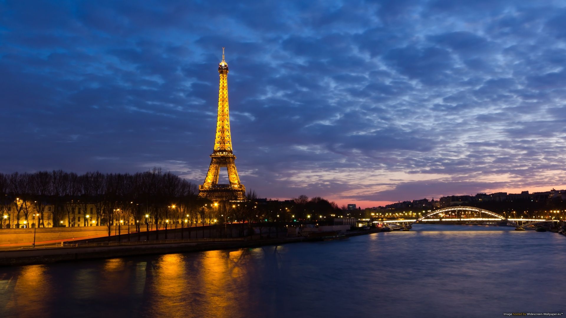 Torre Eiffel al tramonto, Parigi, 1920x1080 Full HD 1080p, Desktop