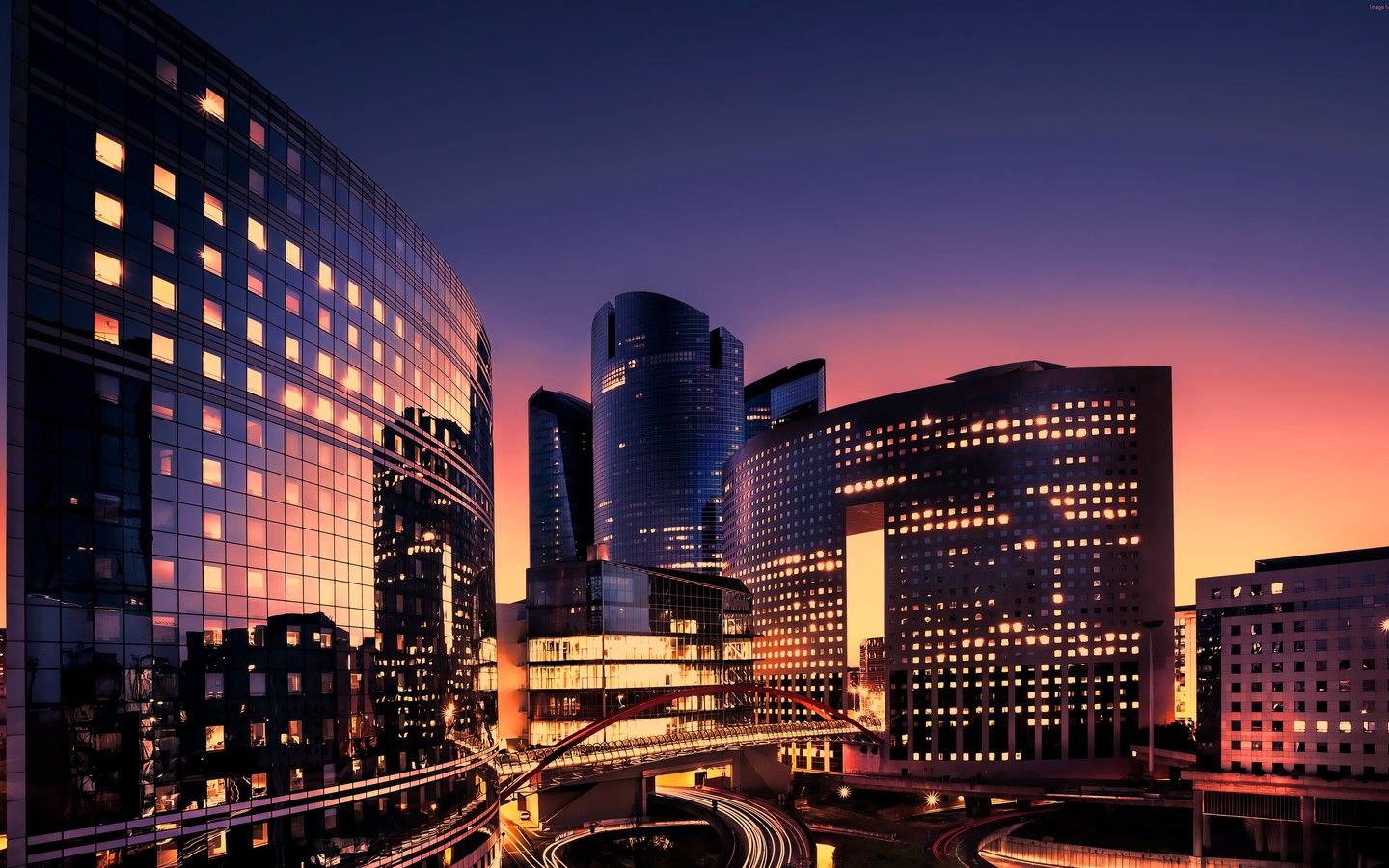 Grattacieli La Défense Parigi notte, 1440x900 720p, Monitor Gaming