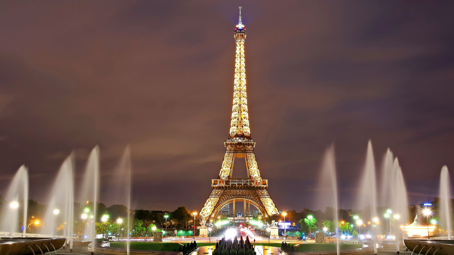 Torre Eiffel di notte, 1920x1080 Full HD 1080p, PC