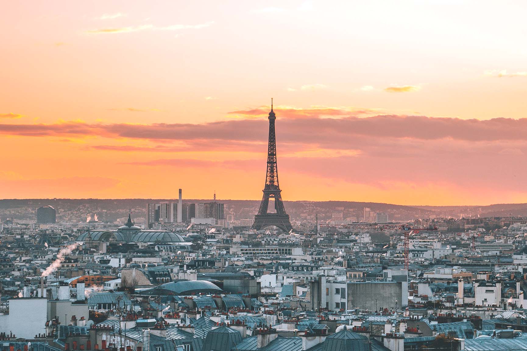 Torre Eiffel tramonto Parigi, 1730x1155 HD, PC