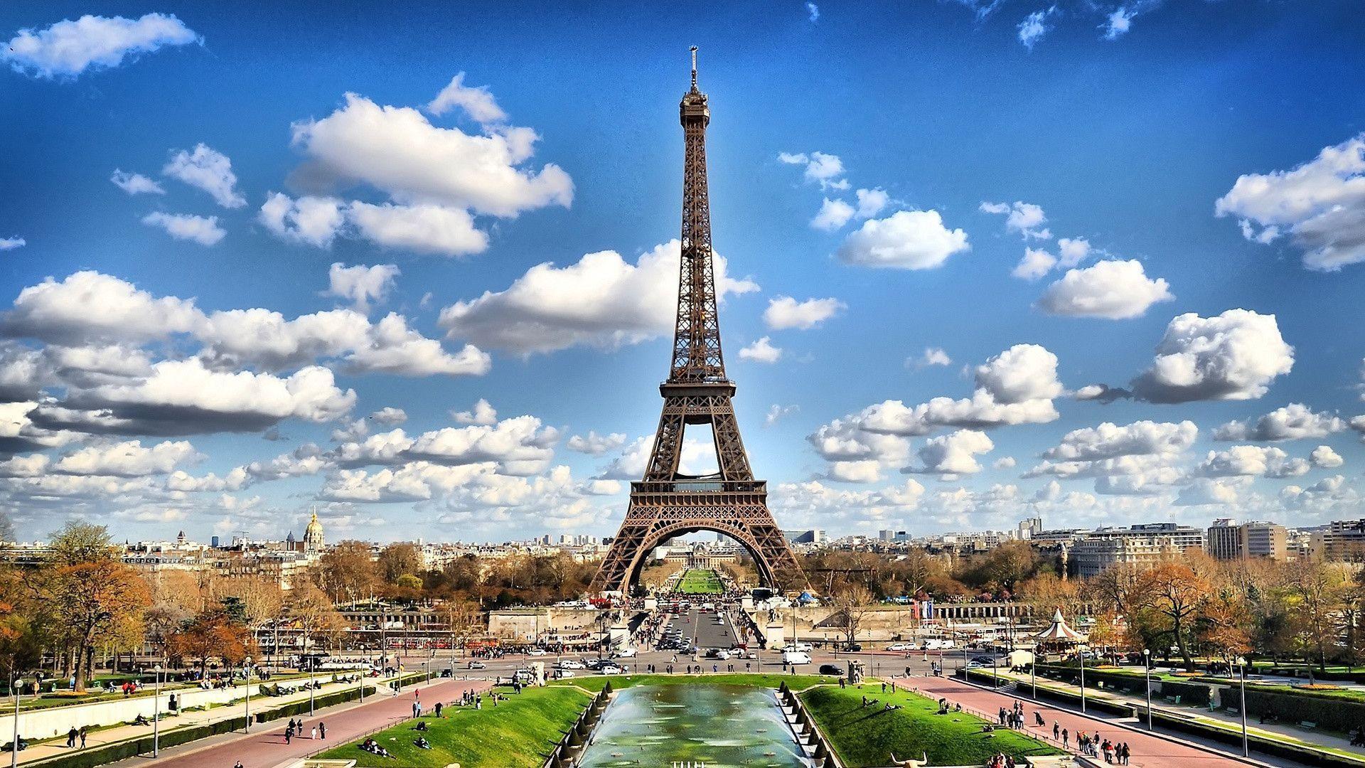 Torre Eiffel Parigi giardini, 1920x1080 Full HD, Laptop