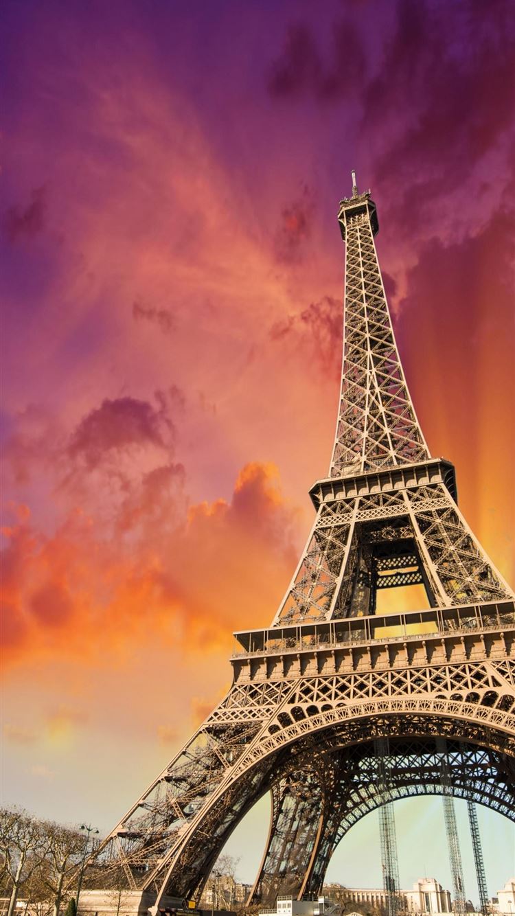 Torre Eiffel al tramonto, 1080x1920 Verticale, Telefono