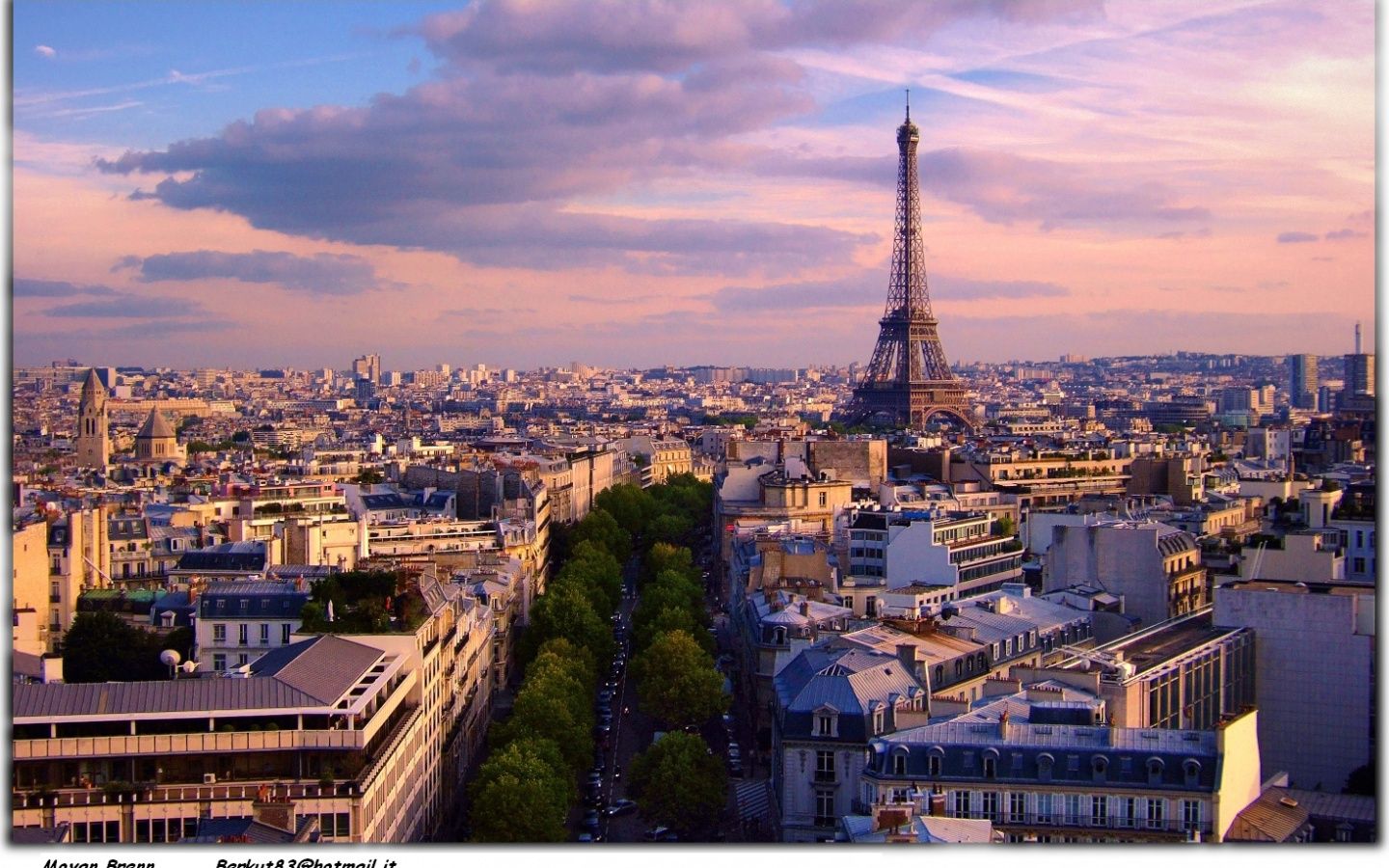Torre Eiffel skyline Parigi, 1440x900 HD, Desktop