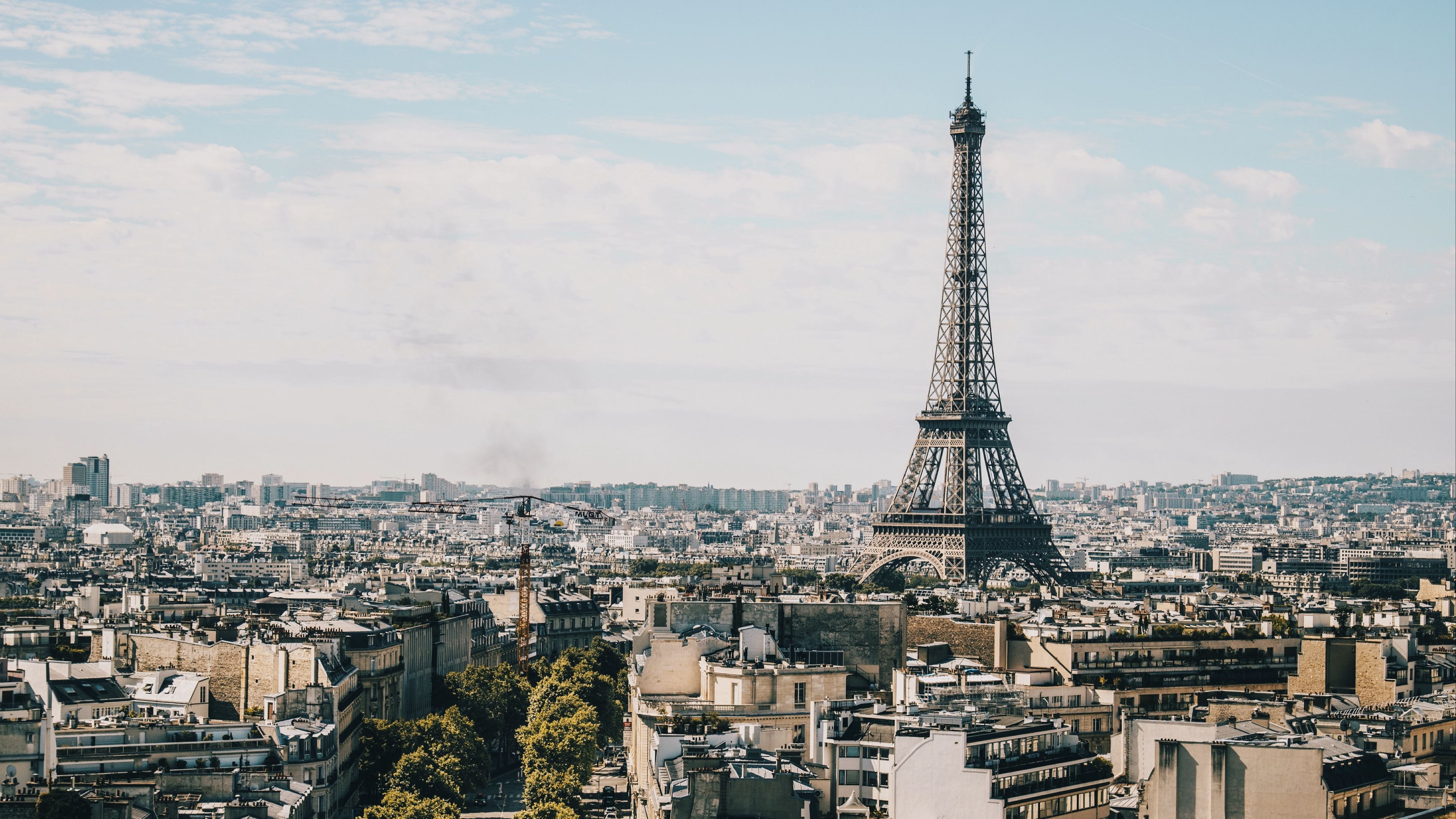 Torre Eiffel, skyline Parigi, 3840x2160 UHD, PC 4K