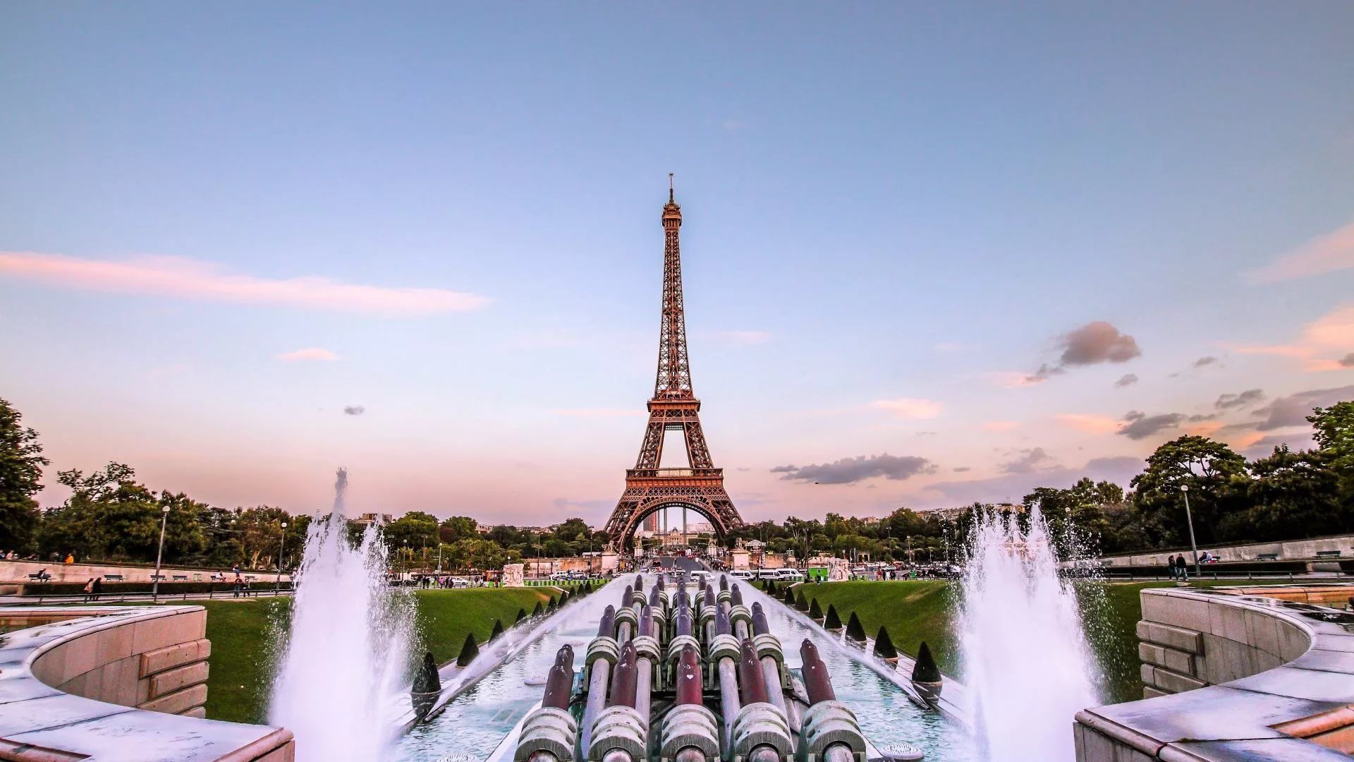 Torre Eiffel con fontane Trocadéro, 1920x1080 Full HD, Desktop