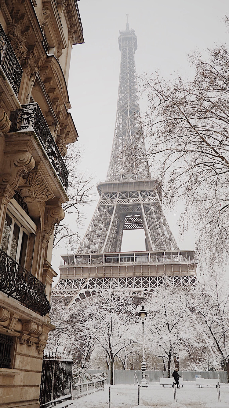 Torre Eiffel neve Parigi, 750x1334 Verticale, Mobile