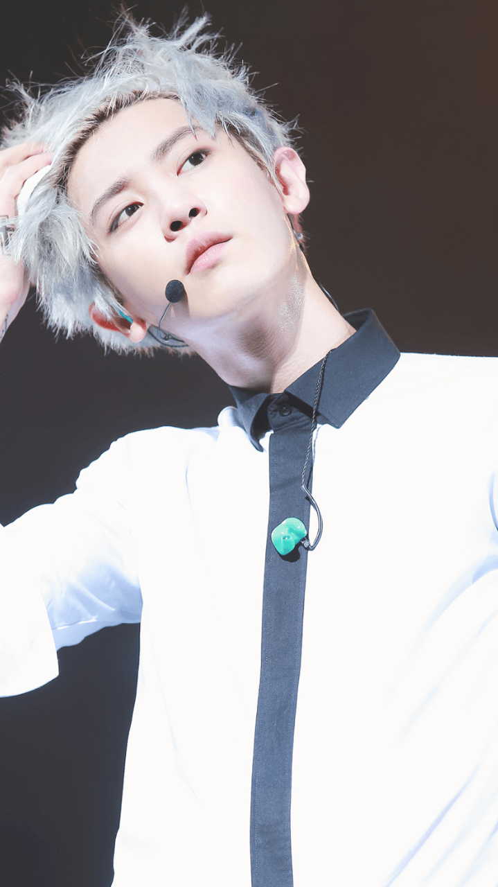 Park Chanyeol EXO capelli grigi, 719x1280 Verticale, Telefono