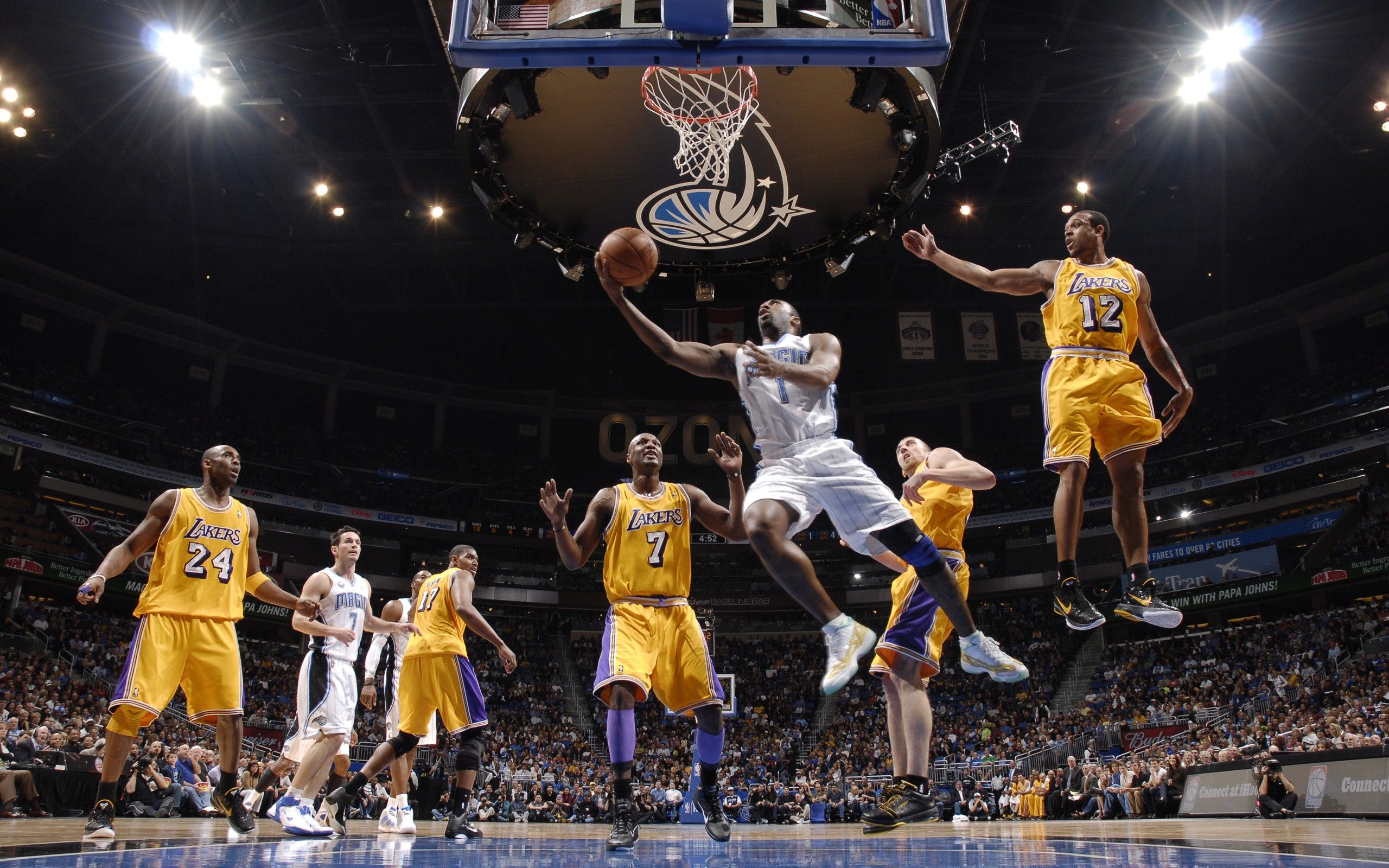 Partita NBA schiacciata canestro, basket americano, 2560x1600 2K, Desktop