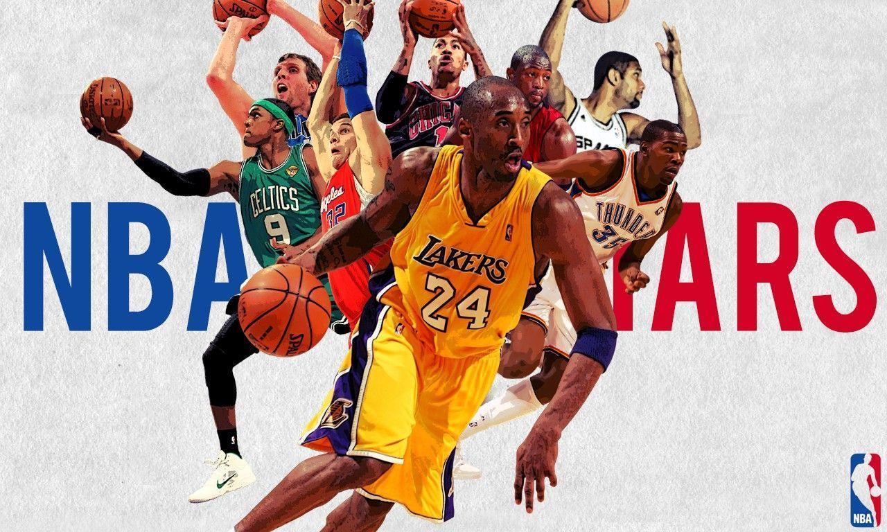 Giocatori NBA collage basket, 1280x768 720p, PC