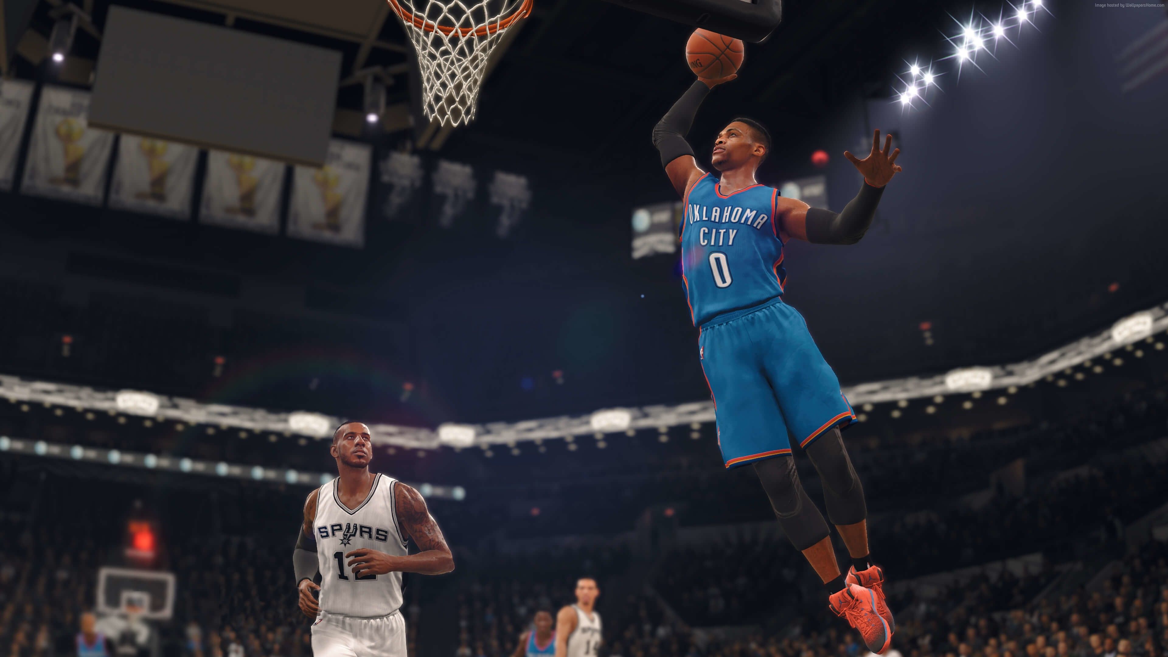 Giocatore NBA schiaccia canestro, 3840x2160 Ultra HD, 4K TV