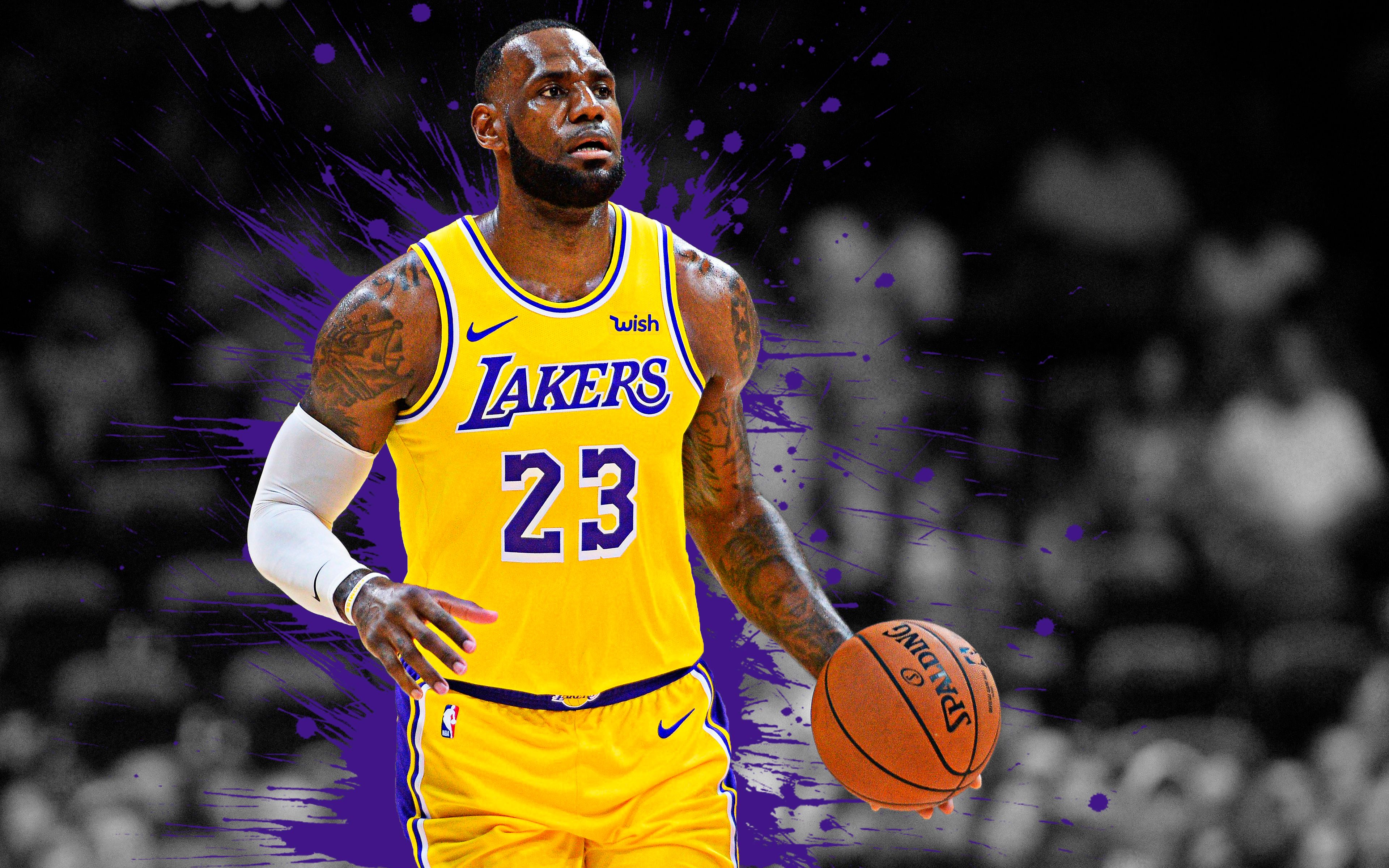 LeBron James Lakers basket, NBA, 3840x2400 4K Ultra HD, Monitor 4K