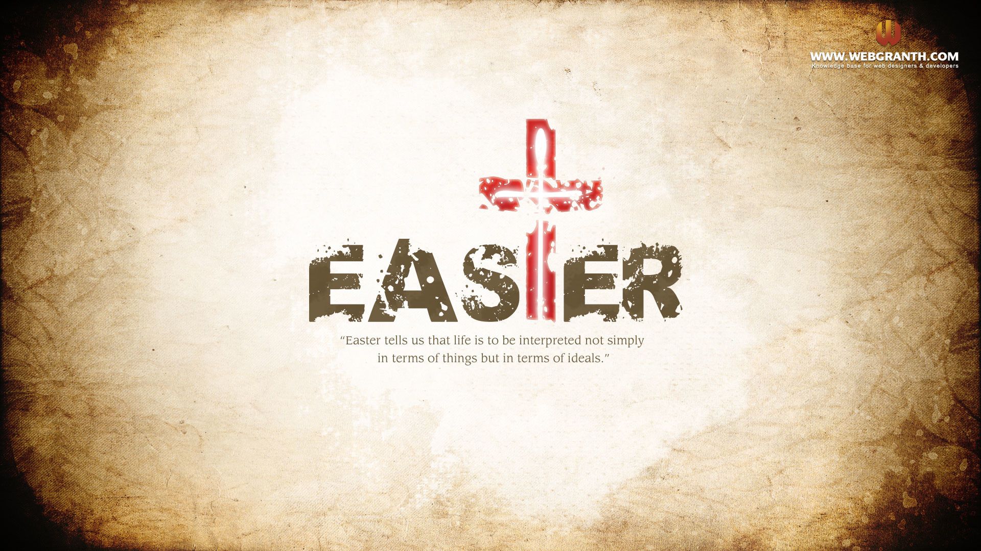 Croce rossa con testo Easter, 1920x1080 Full HD, Laptop