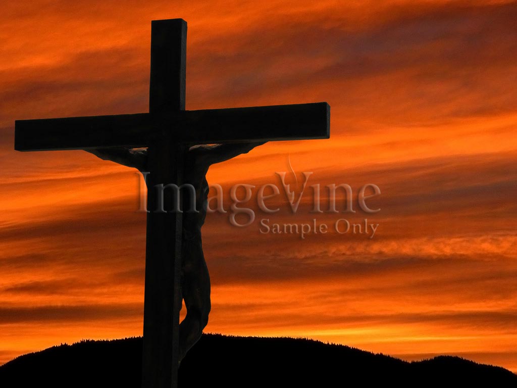 Croce con crocifisso al tramonto, 1024x768 HD, iMac