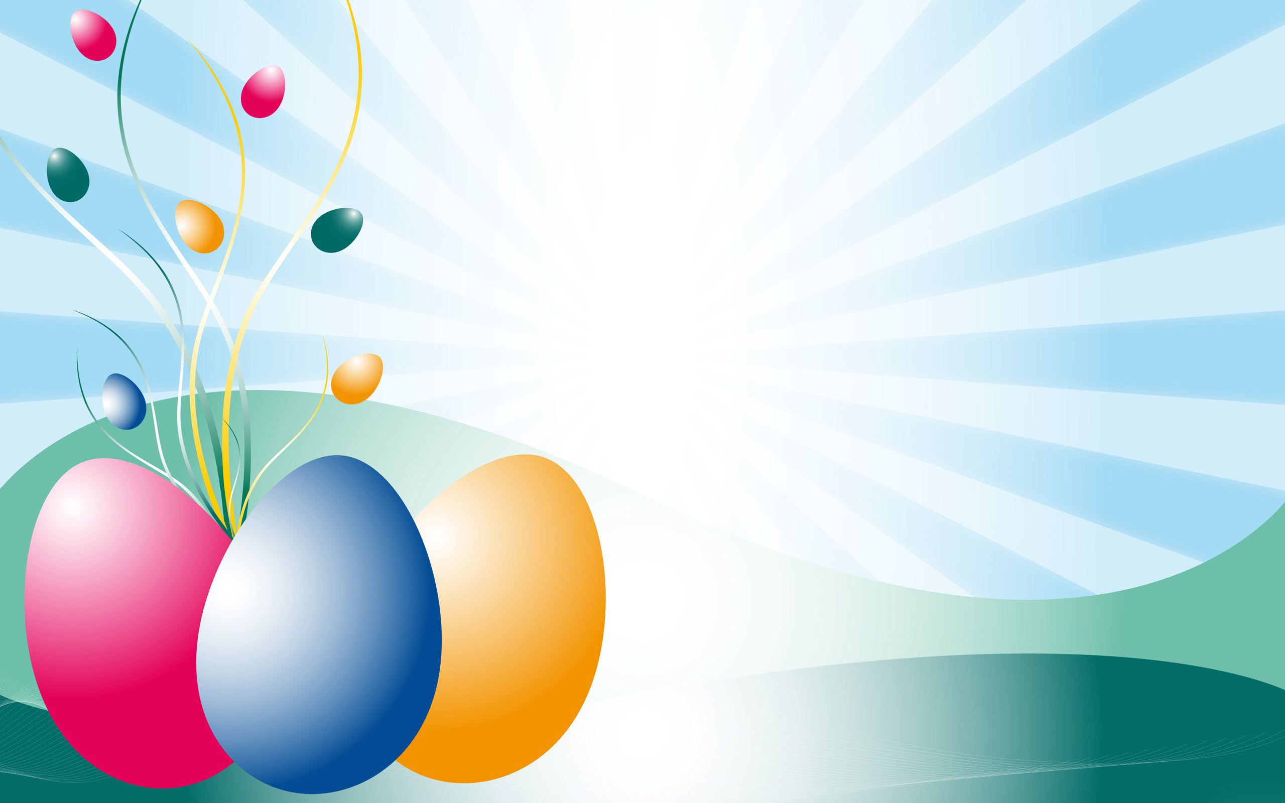 Uova di Pasqua colorate stilizzate, 2560x1600 WQXGA, Desktop