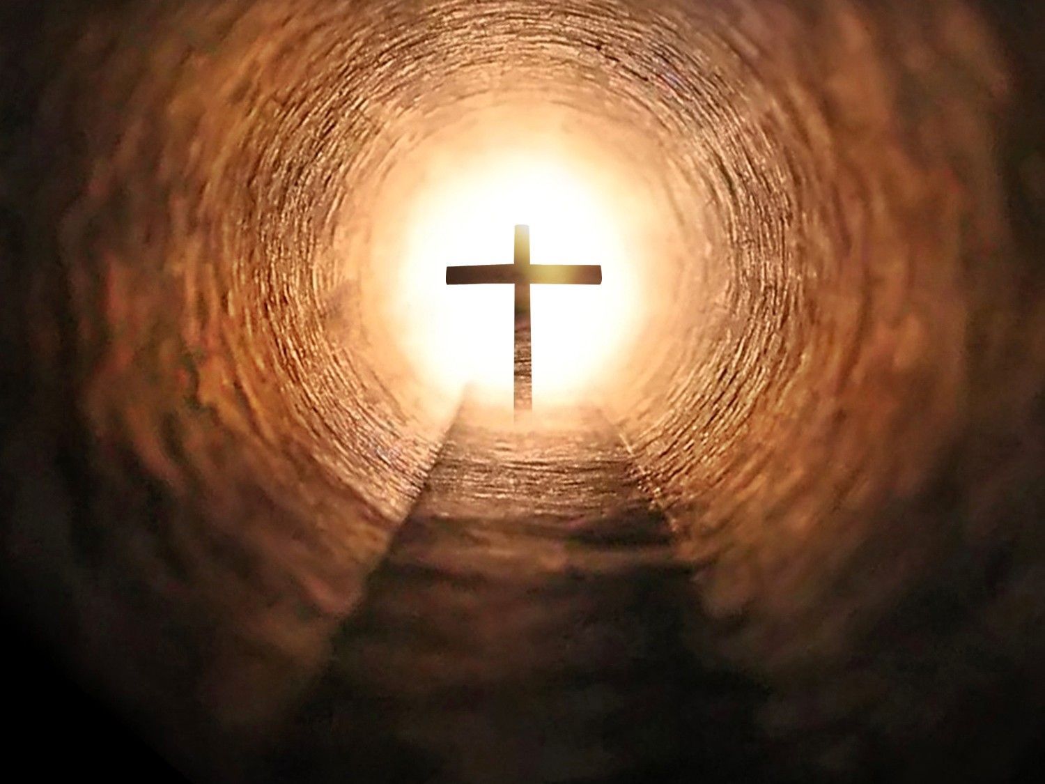 Croce luminosa in tunnel, 1500x1125 HD, Desktop