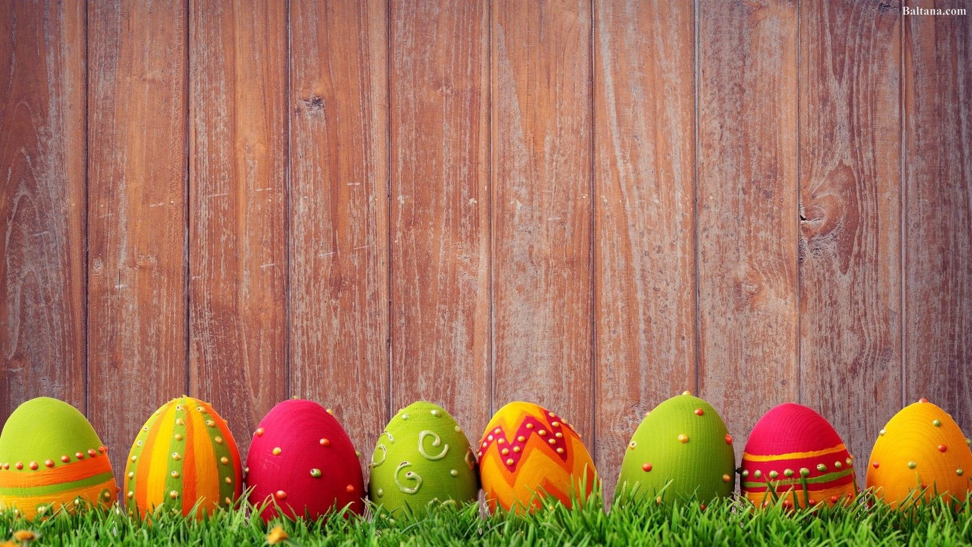 Uova di Pasqua colorate su erba, 1920x1080 1080p, Desktop