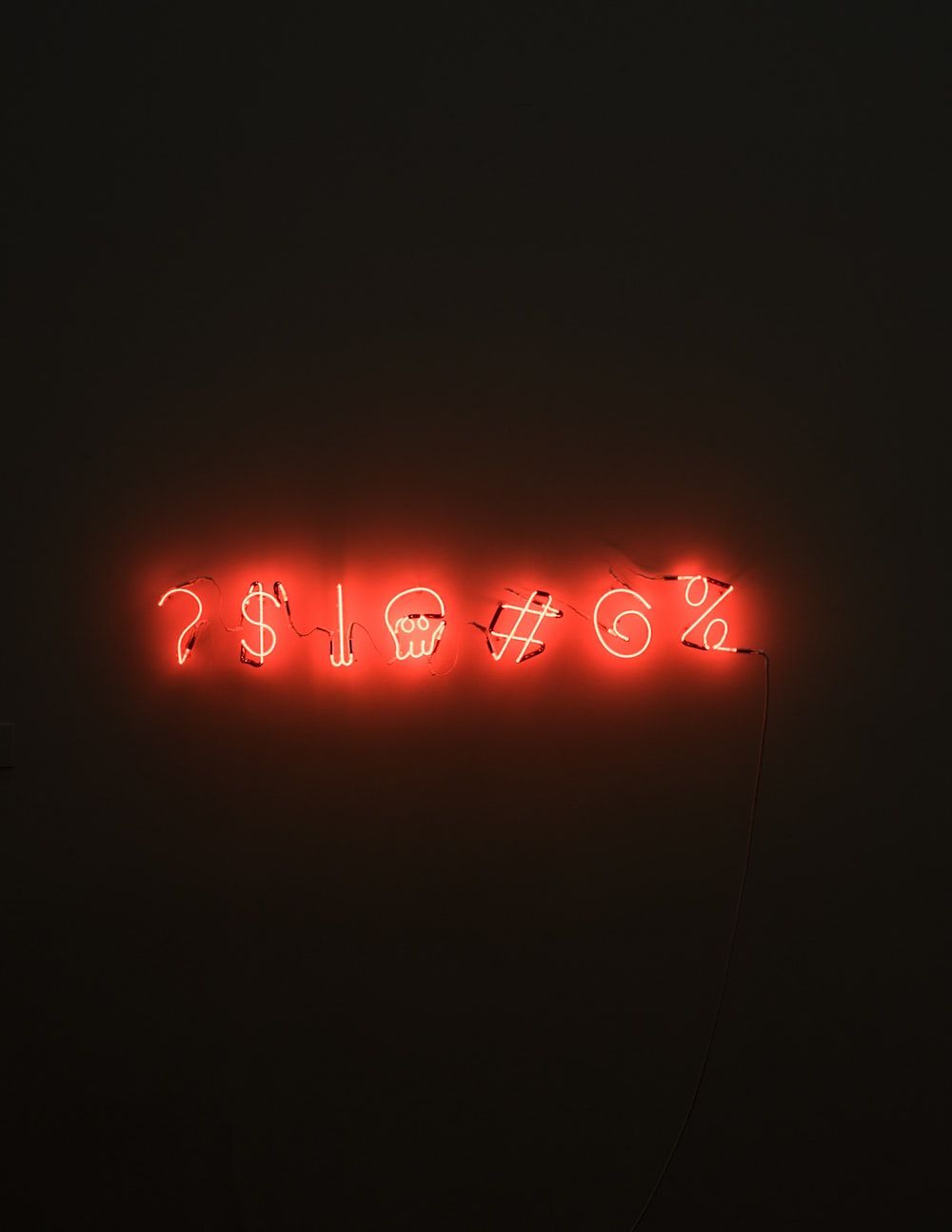 Simboli neon rossi password, 1000x1294 Verticale, Mobile
