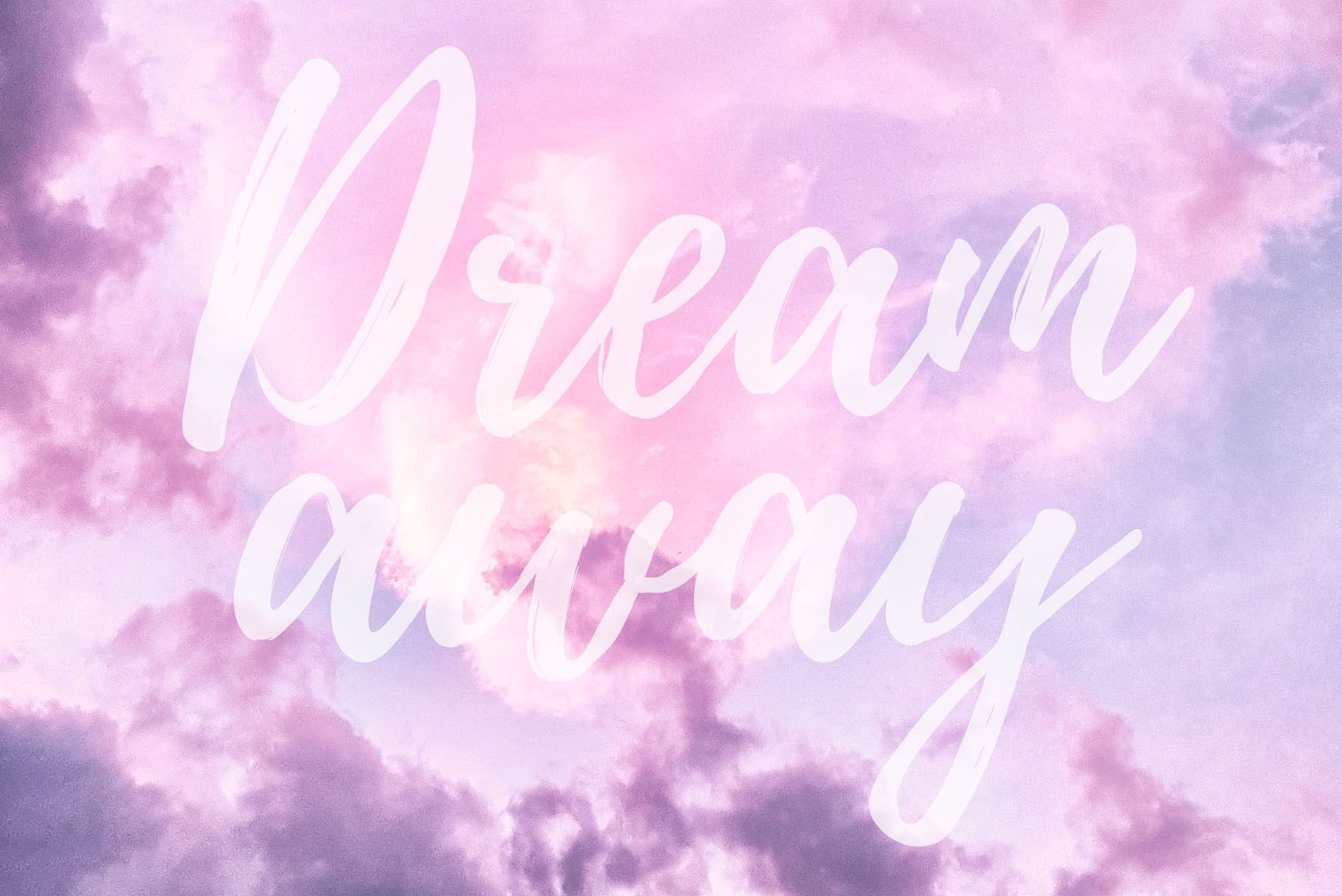 Nuvole pastello con scritta "Dream away", 1730x1155 HD, PC Desktop