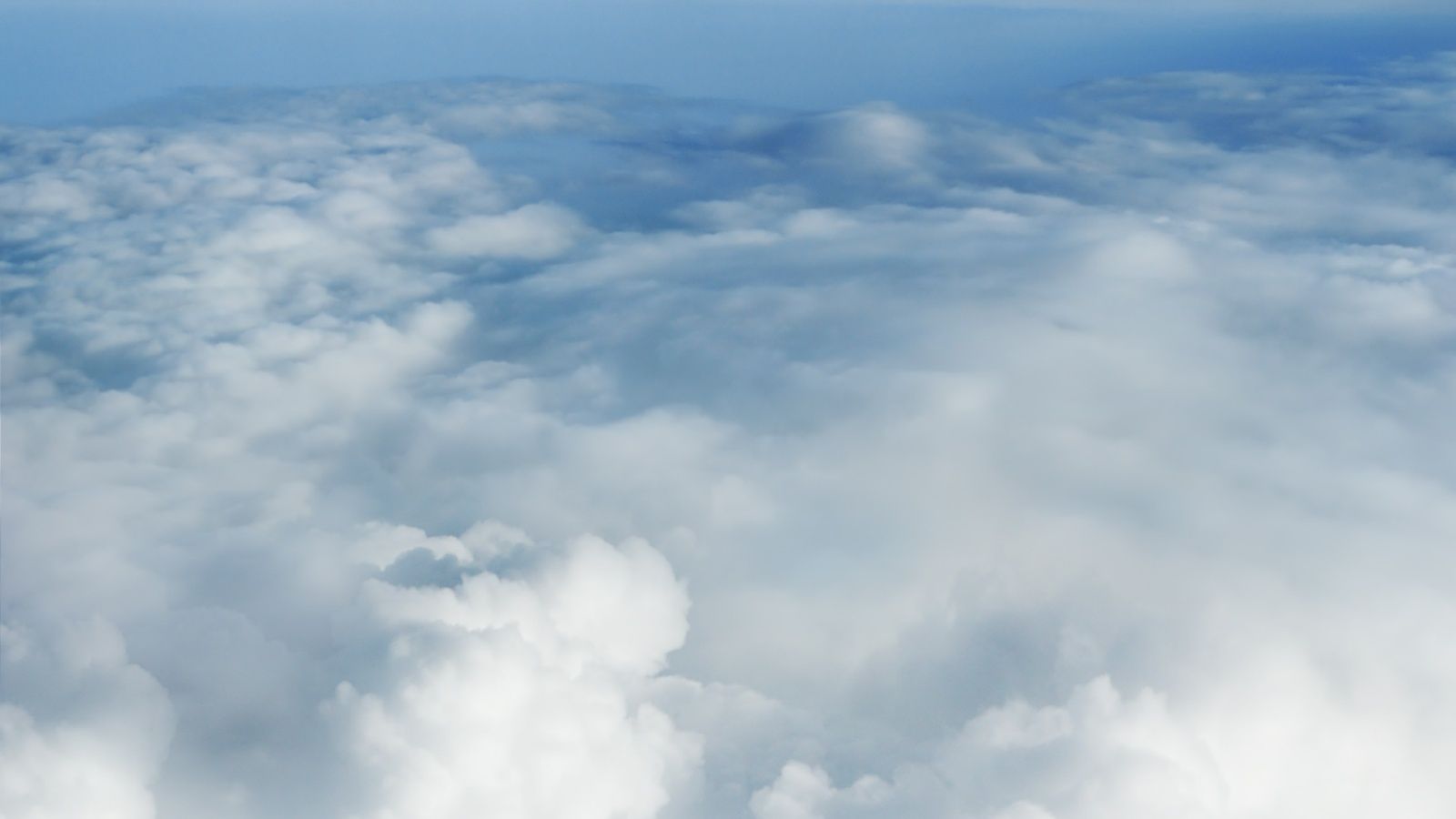 Nuvole bianche viste dall'alto, 1600x900 HD Ready, PC