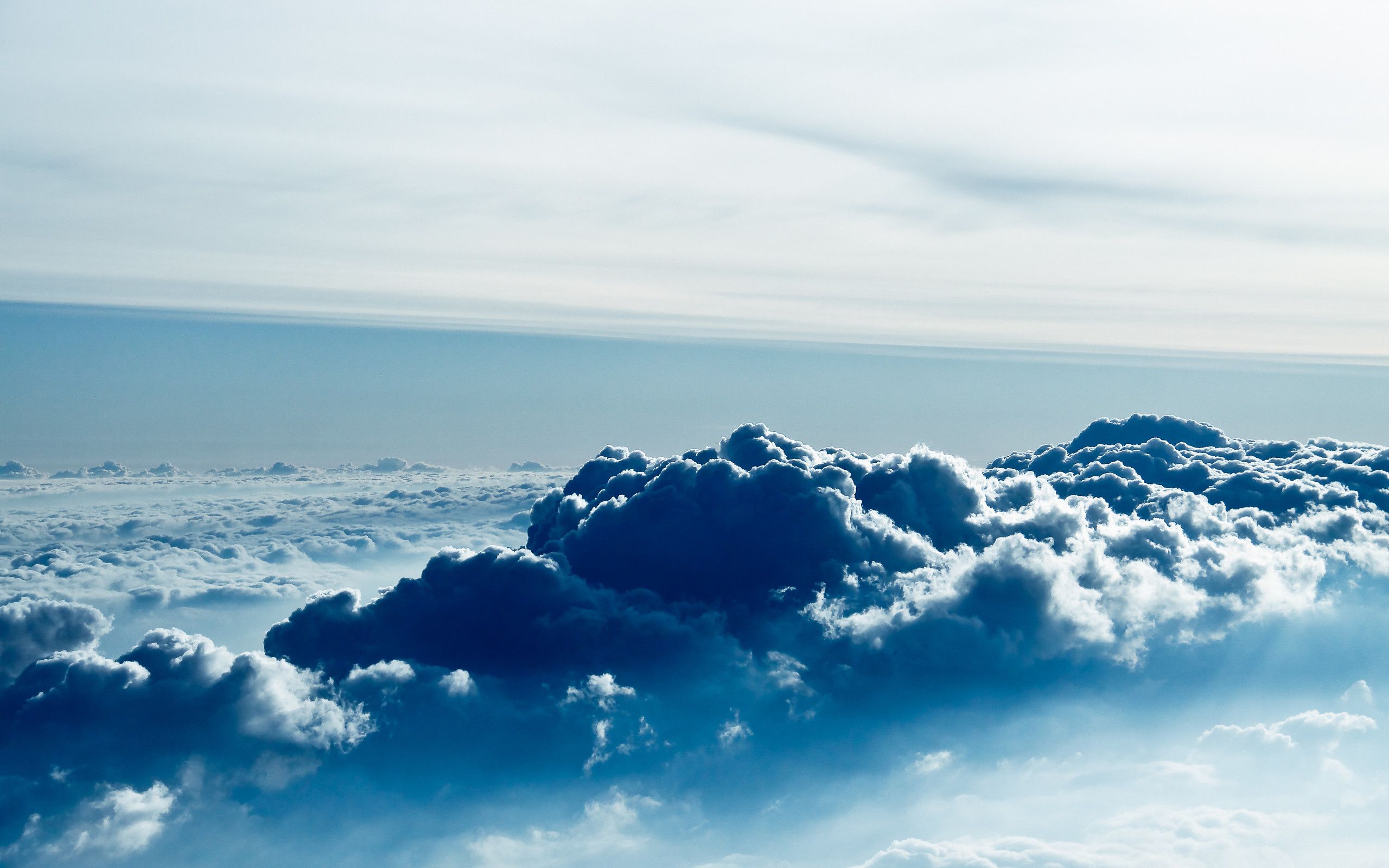 Nuvole viste dall'alto, blu, 2560x1600 WQXGA, Monitor Gaming