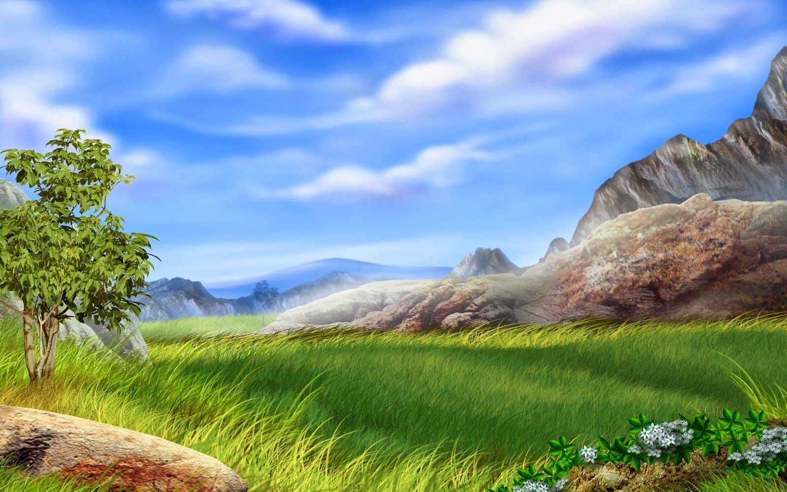 Paesaggio montano con nuvole, 1600x1000 HD Ready, Desktop