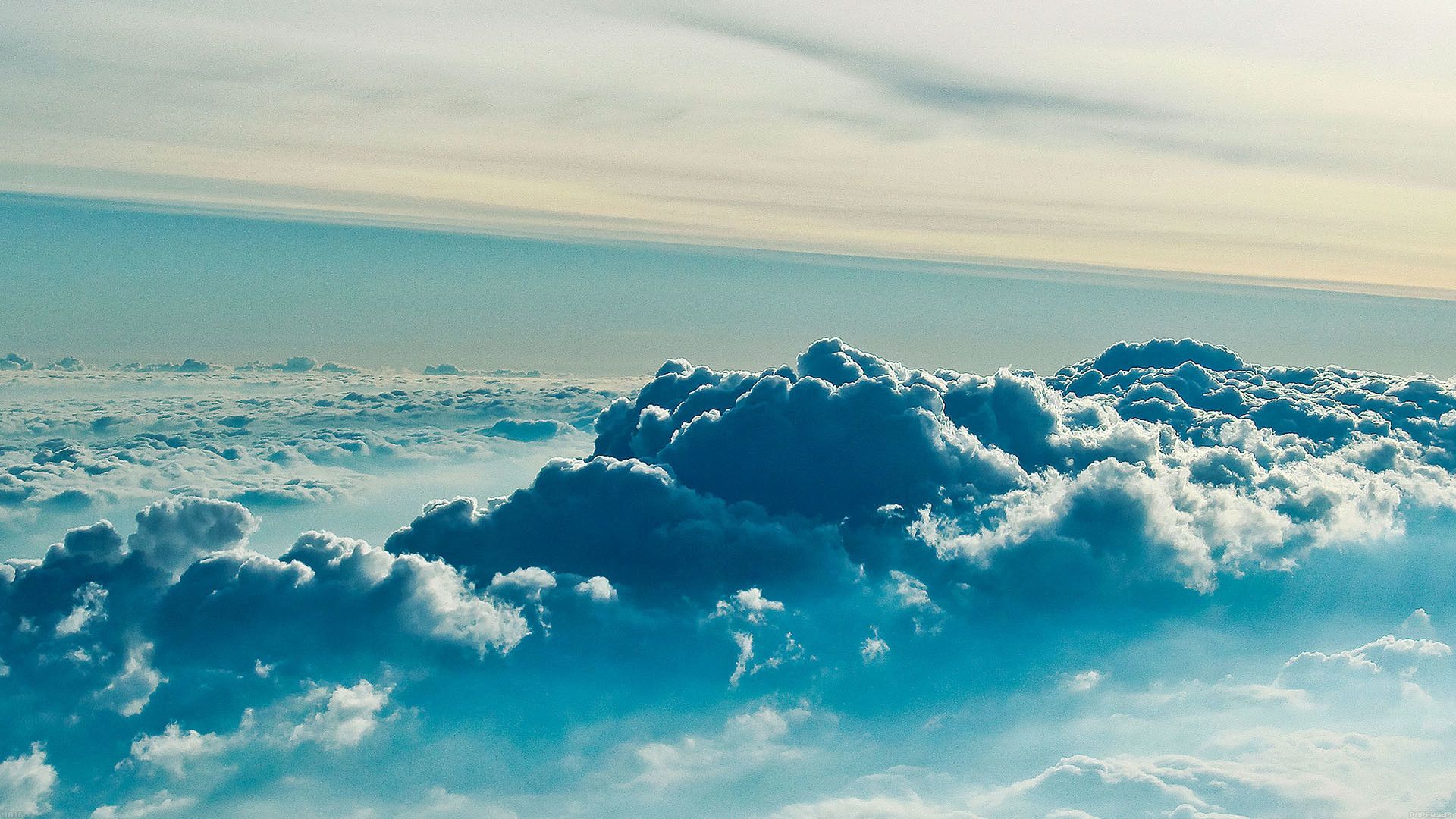 Nuvole viste dall'alto, cielo blu, 1920x1080 1080p, Desktop