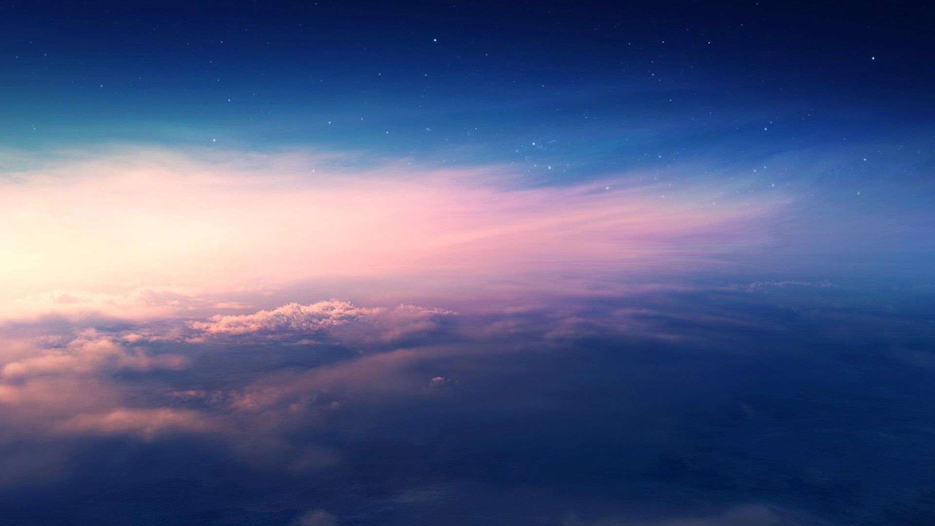 Nuvole e stelle cielo blu, 1920x1080 Full HD 1080p, Desktop