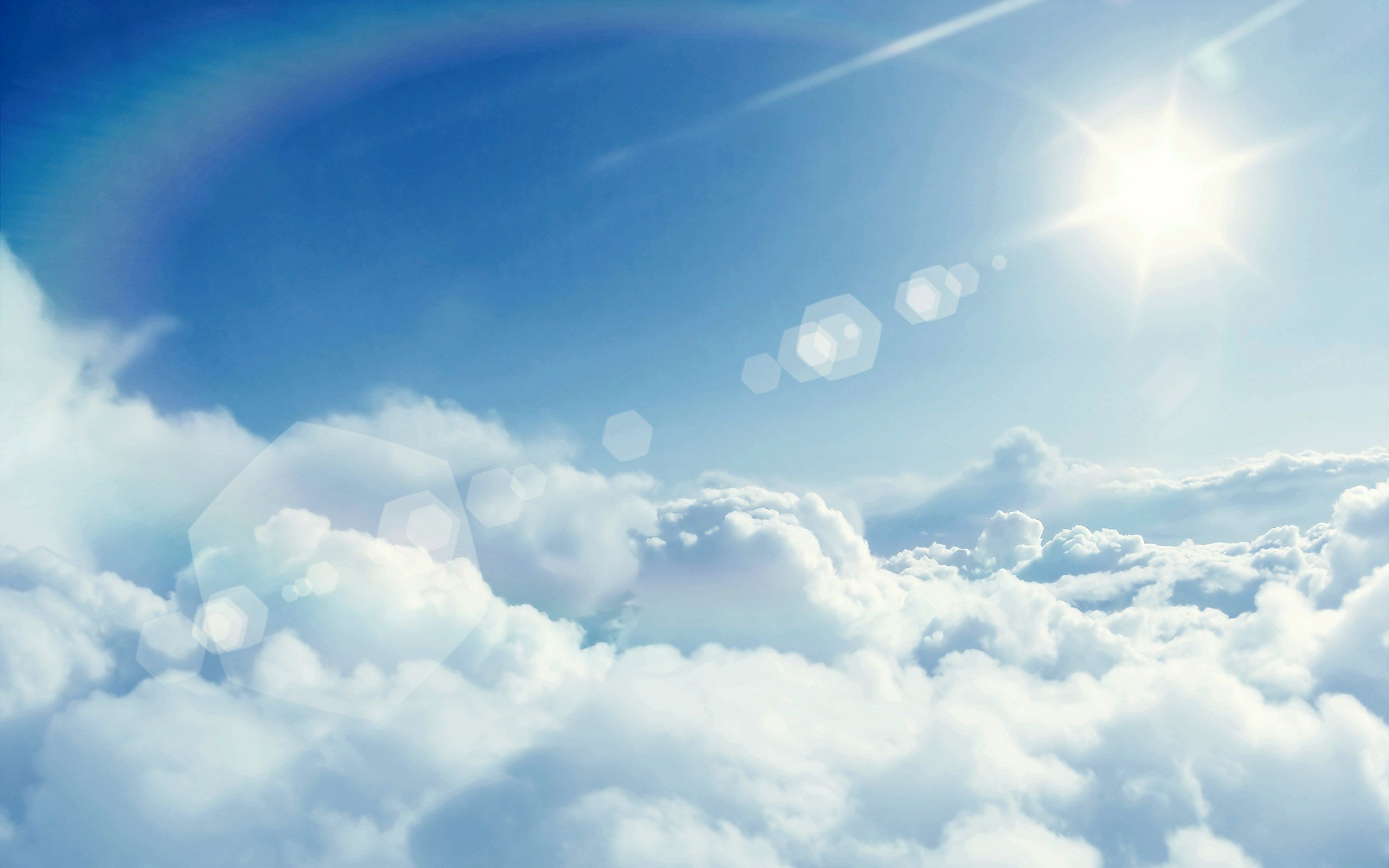 Nuvole bianche e sole, 2560x1600 WQXGA, Monitor Gaming