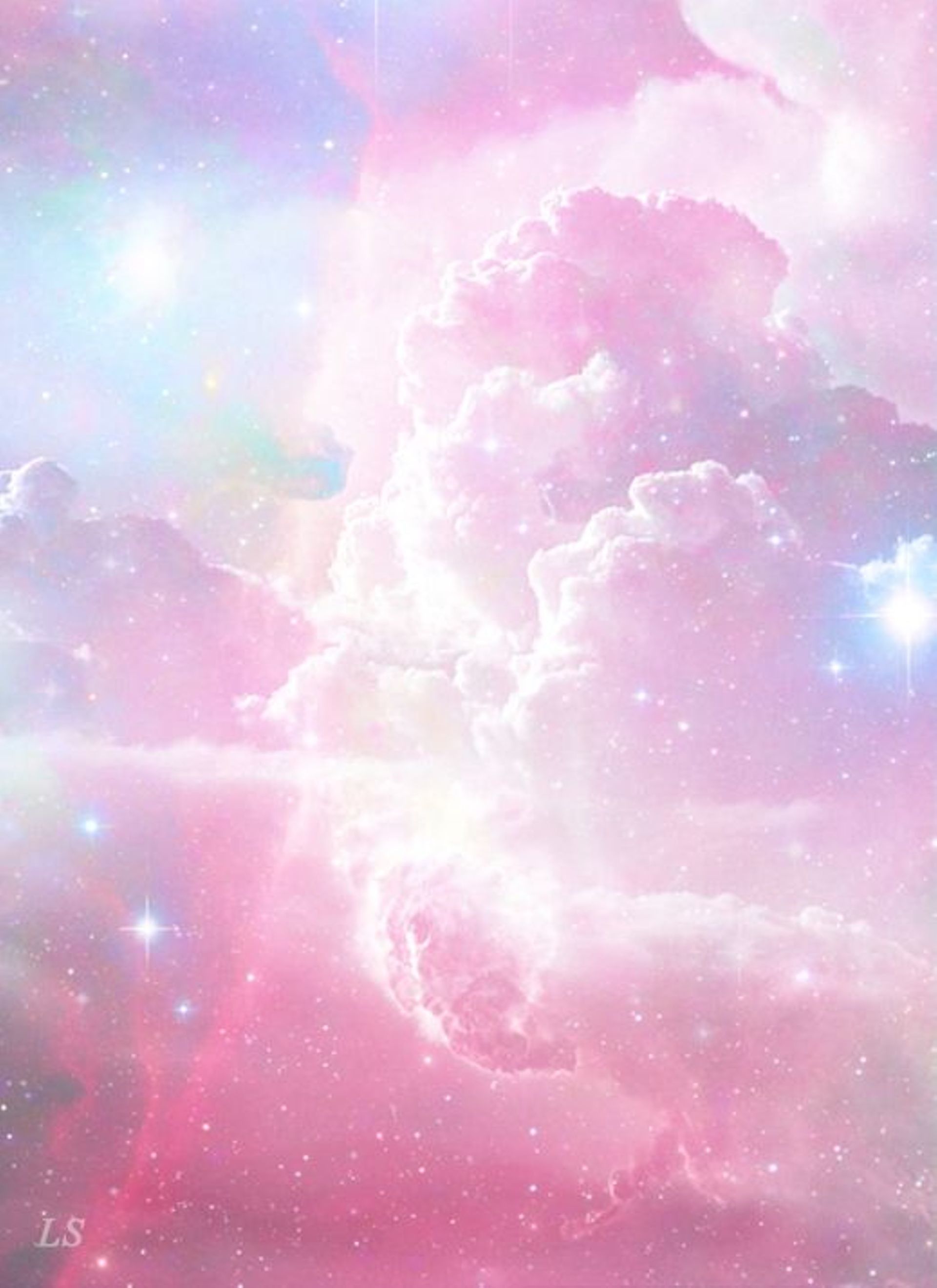 Nuvole pastello con stelle, 1920x2638 Full HD Verticale, iPhone