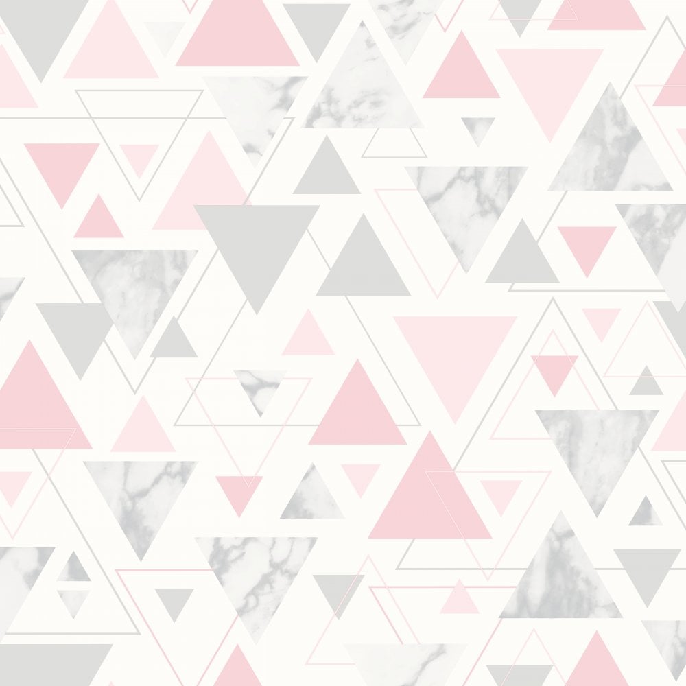 Triangoli geometrici rosa e grigi, 1000x1000 HD, PC