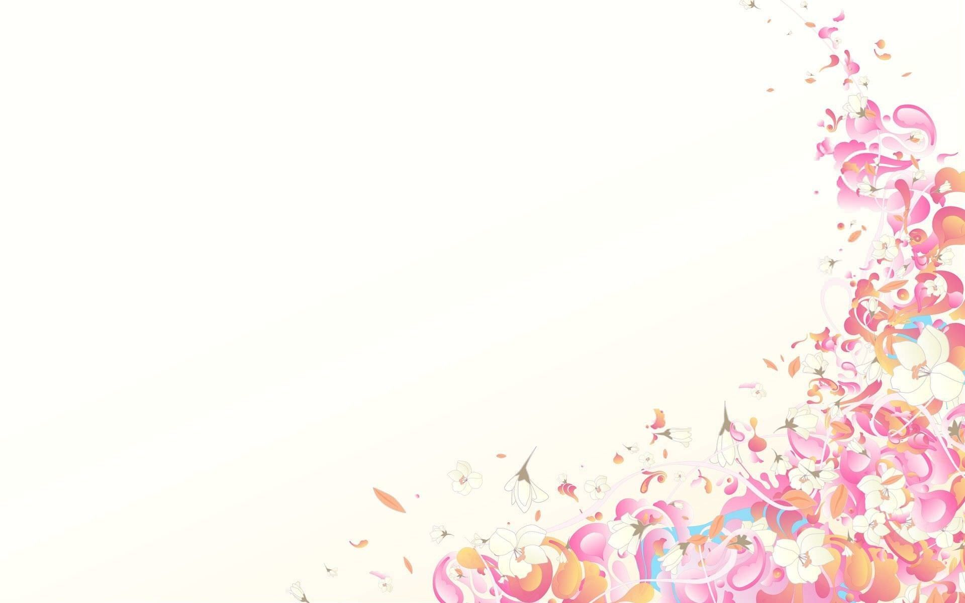Fiori pastello rosa e coriandoli, 1920x1200 Full HD+, Laptop