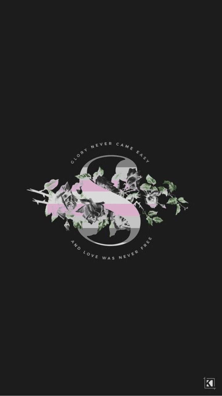 Simbolo Serpeverde con fiori, 720x1280 Verticale, Mobile