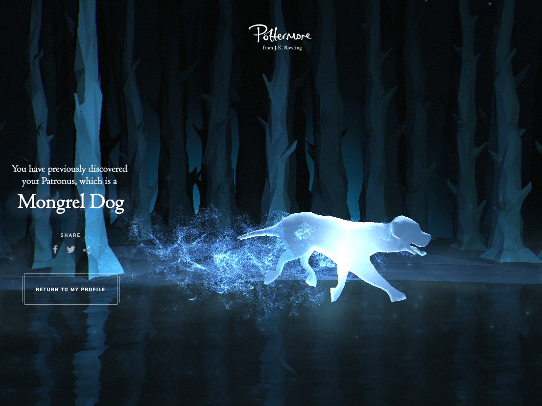 Patronus cervo luminoso blu, 1600x1200 HD Ready, Desktop