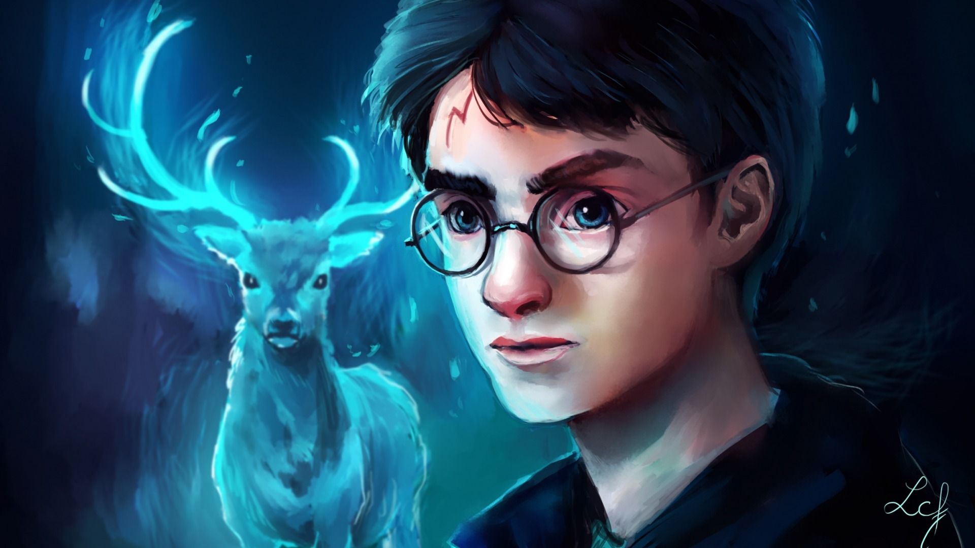 Harry Potter con Patronus cervo, 1920x1080 Full HD 1080p, PC