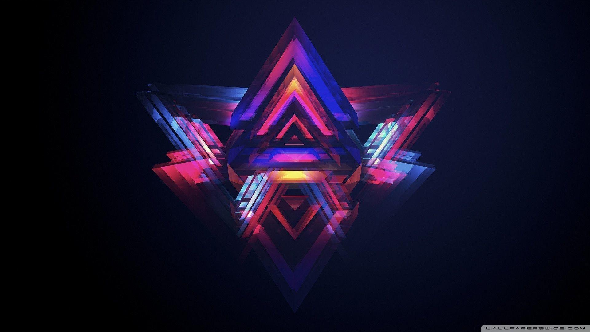 Triangoli geometrici astratti colorati, sfondi per PC, 1920x1080 1080p, Desktop