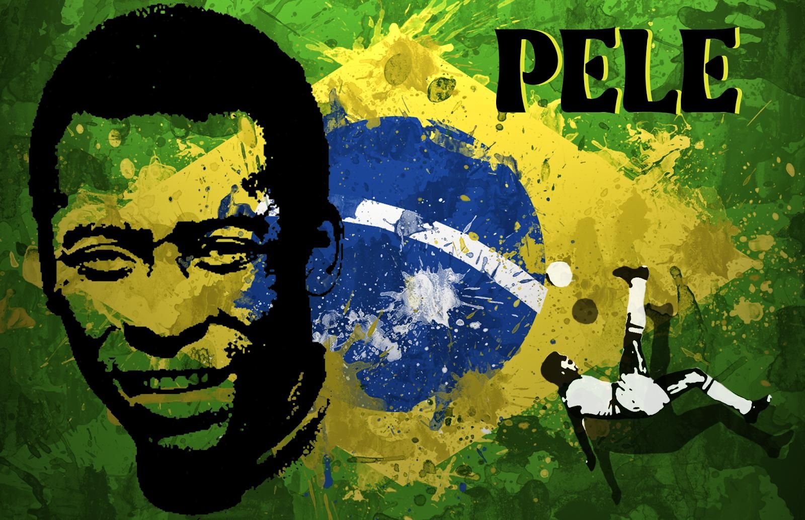 Pelé ritratto arte Brasile, 1600x1035 HD, PC