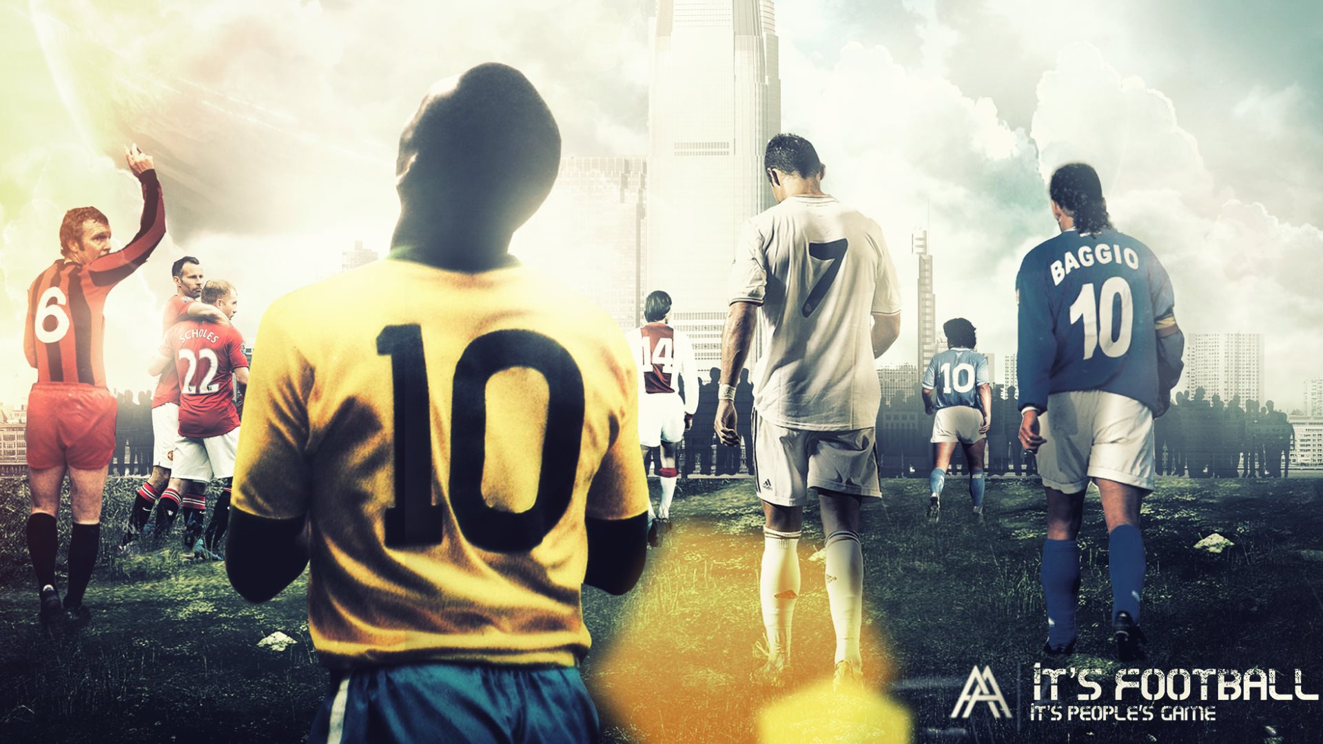 Pelé calciatori numero 10, 1920x1080 Full HD 1080p, Laptop