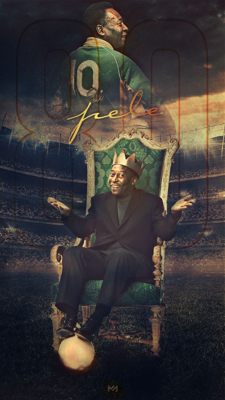 Pelé re calcio poster, 720x1280 Verticale, Telefono