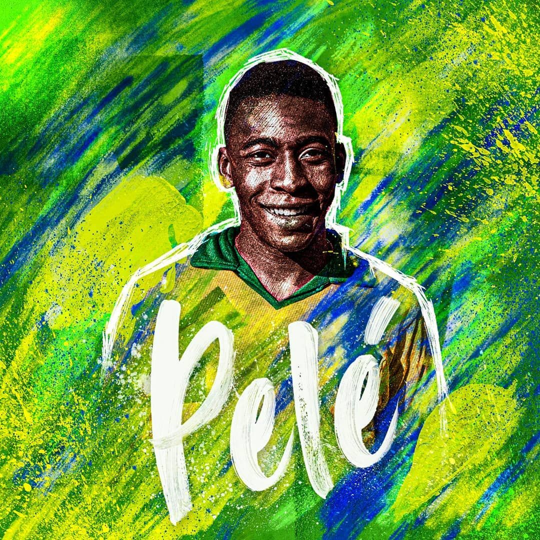 Illustrazione Pelé calciatore brasiliano, 1080x1080 HD, PC Desktop