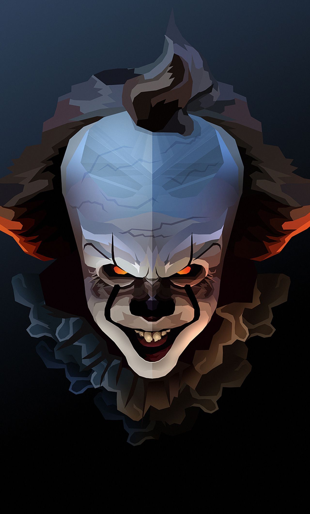 Pennywise clown viso illustrato, 1280x2120 Verticale, Xiaomi