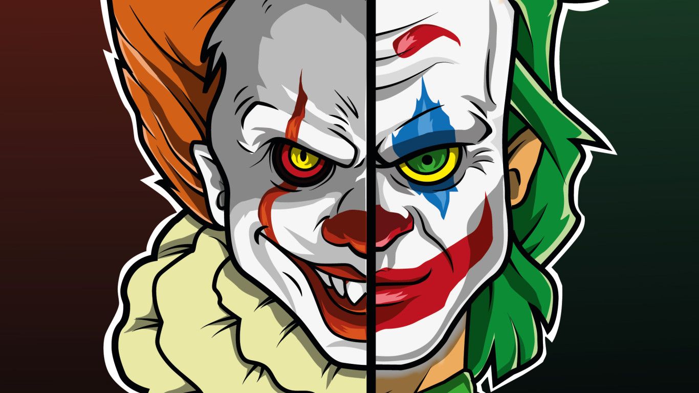 Pennywise e Joker clown, DC Comics, 1366x768 HD, Desktop