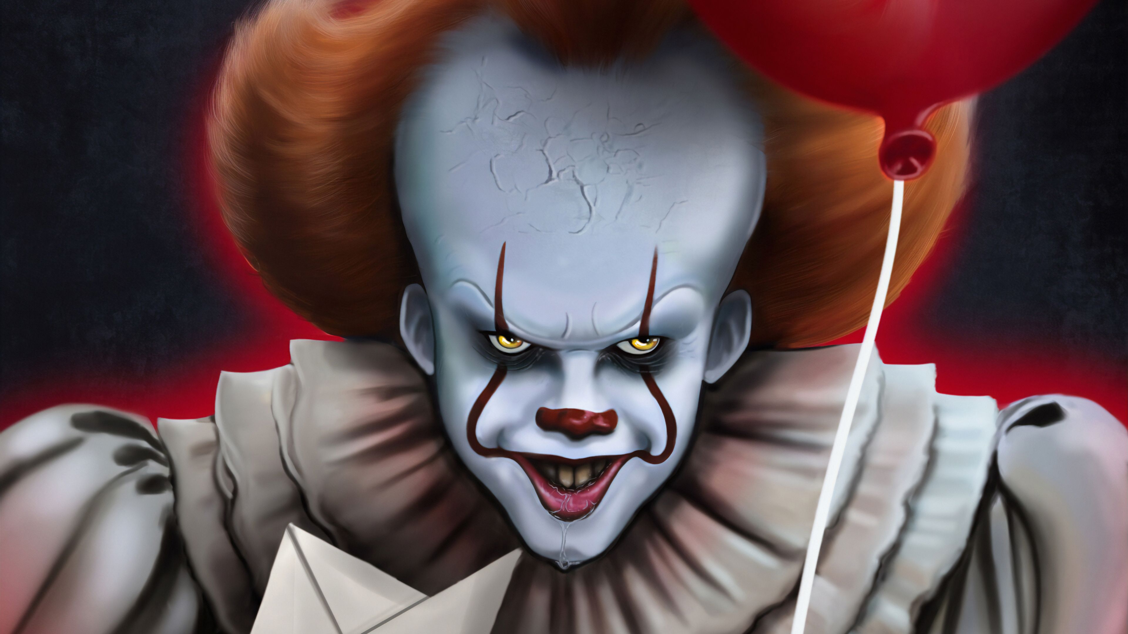 Pennywise clown palloncino rosso, 3840x2160 4K Ultra HD, Monitor 4K