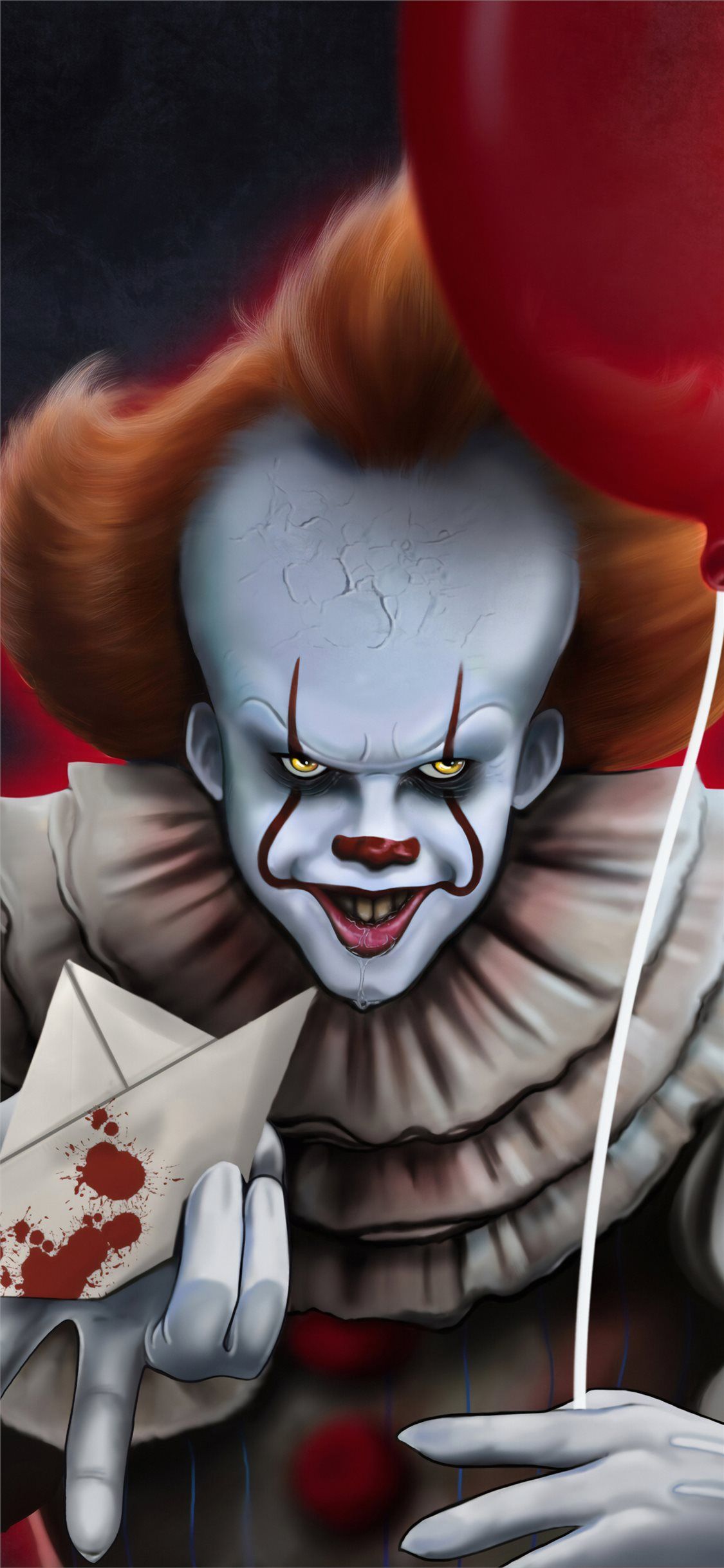 Pennywise clown con palloncino rosso, 1125x2436 Full HD Verticale, iPhone